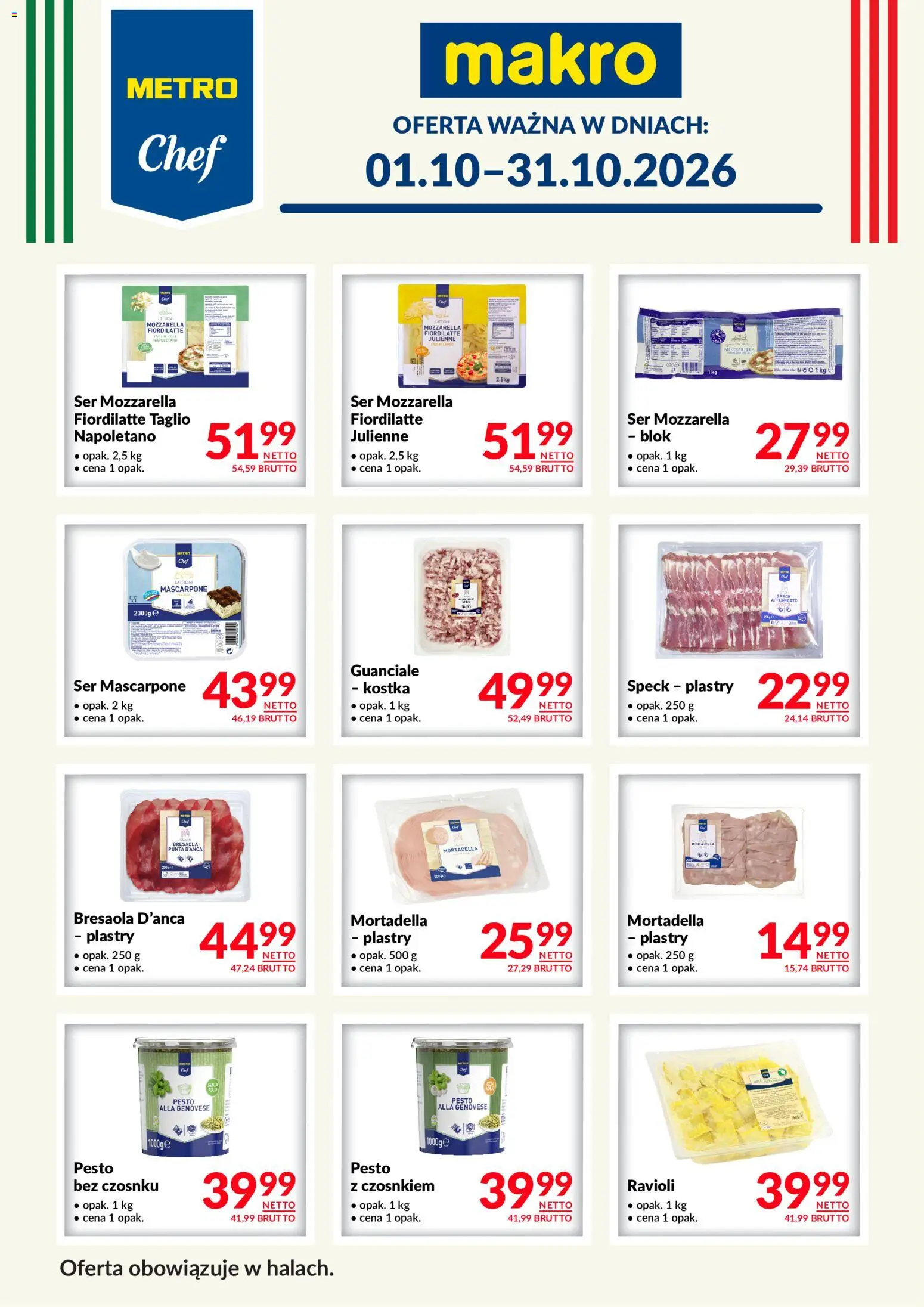 Makro gazetka - Metro Chef od 01.10.2026 | Strona: 2 | Produkty: Mascarpone, Ser, Ser mascarpone, Mozzarella