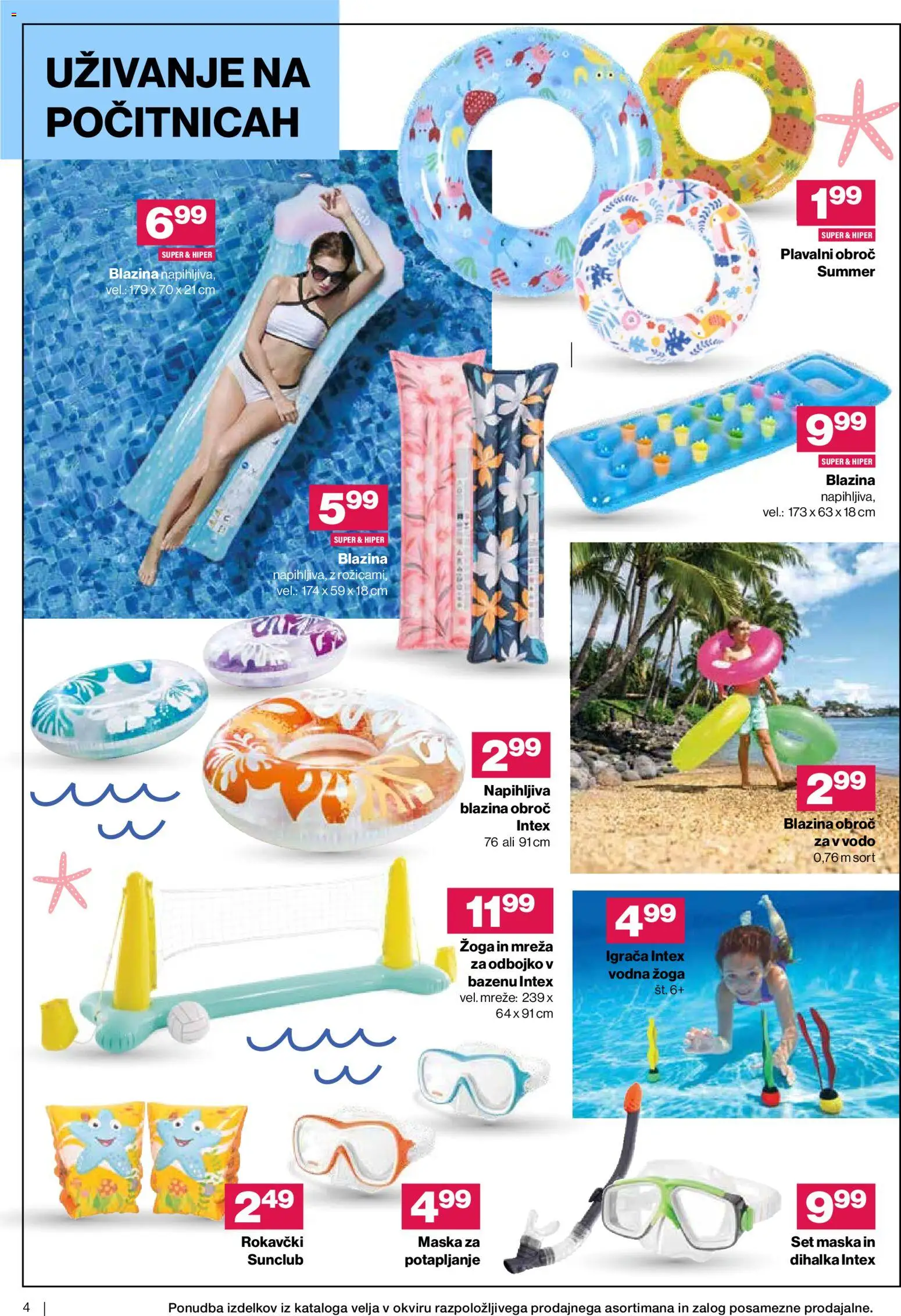 Novi Mercator katalog ponudbe – veljaven od 10.06.2026 | Stran: 4 | Izdelki: Napihljiva blazina, Blazina, Maska