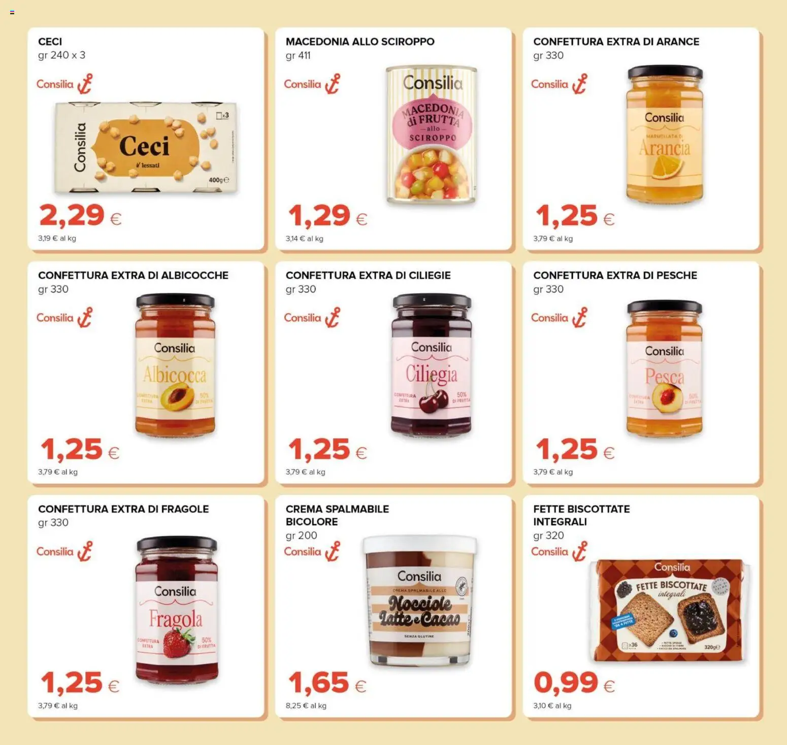 Volantino Oasi del 23.04.2026 | Pagina: 19 | Prodotti: Ceci, Arancia, Fette biscottate, Marmellata