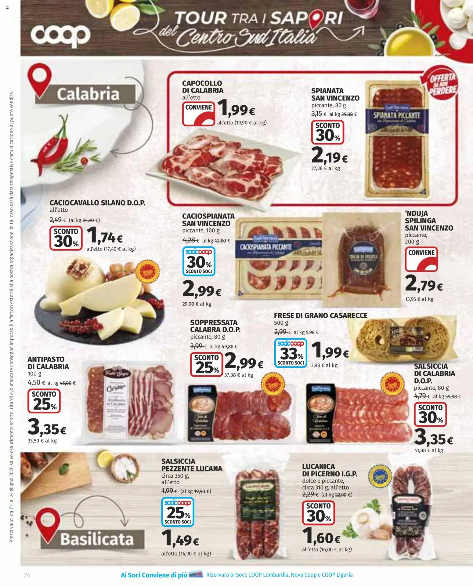 Volantino COOP del 11.06.2026 | Pagina: 24 | Prodotti: Salsiccia, Data