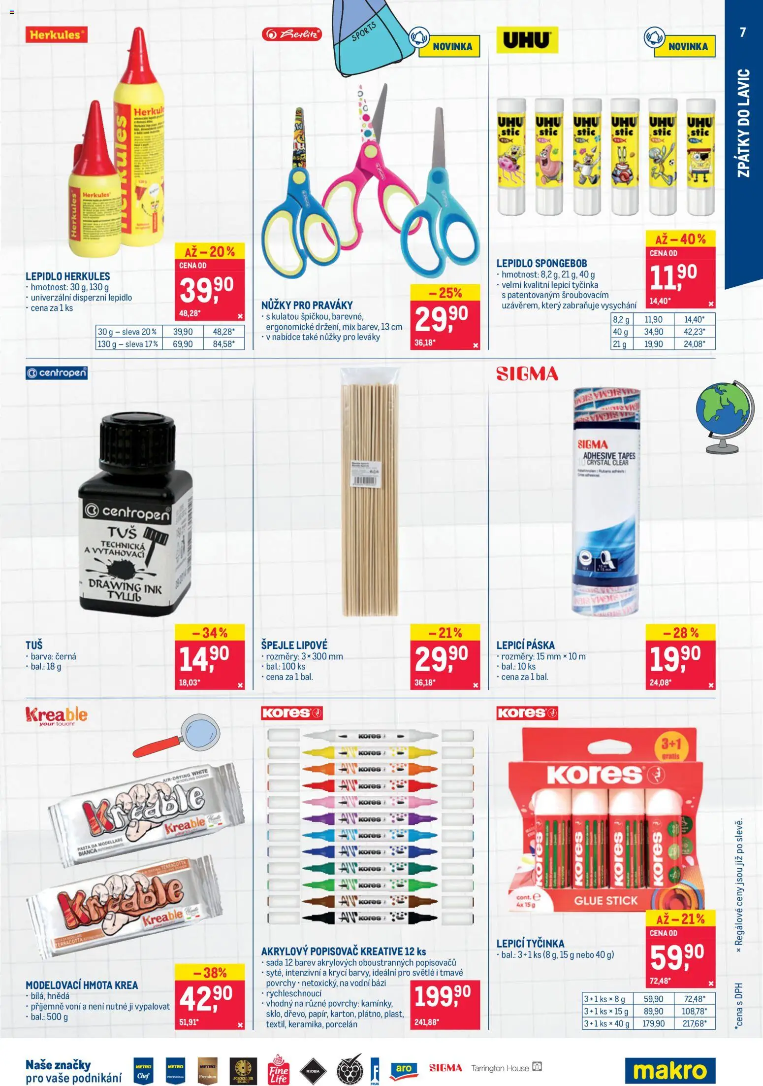 Makro leták - Nepotravinové zboží od 29.07.2026 | Strana: 7 | Produkty: Nůžky, Popisovač