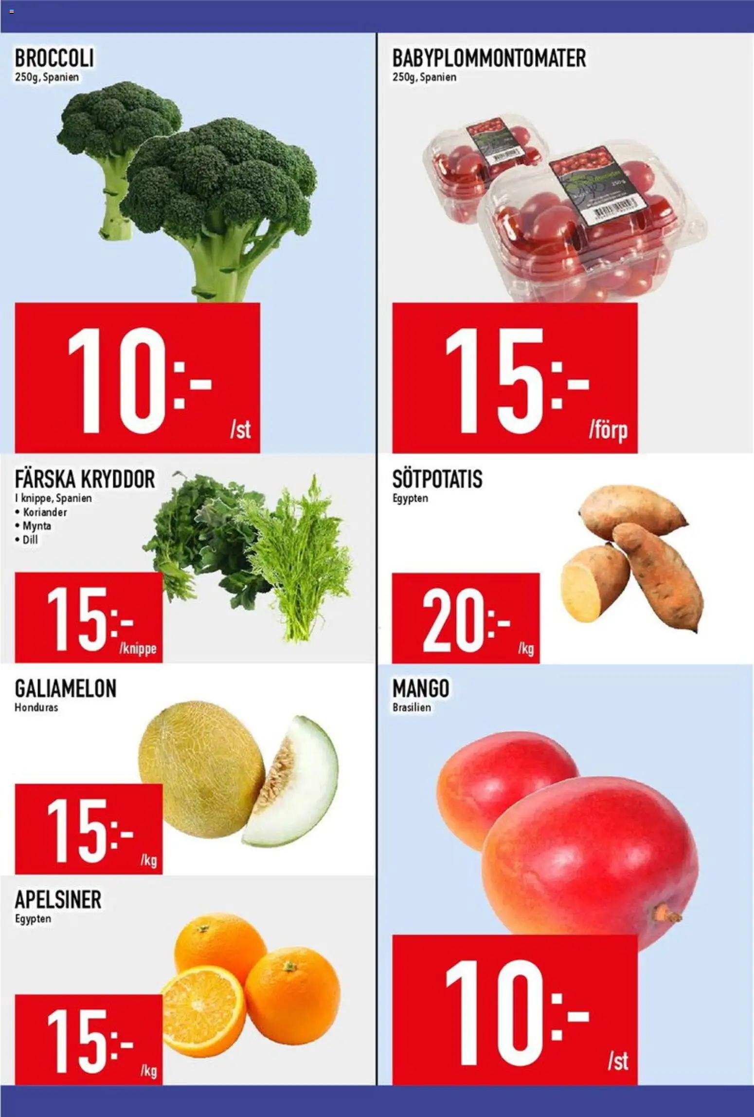Matdax reklamblad aktuell från 09.03.2026 | Sida: 13 | Produkter: Apelsiner, Broccoli, Mynta, Koriander