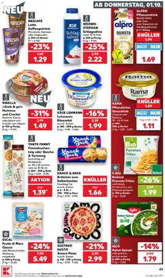 Kaufland Prospekt Leipzig ab 01.10.2026 gültig | Seite: 47 | Produkte: Rama, Käse, Pommes frites, Meeresfrüchte
