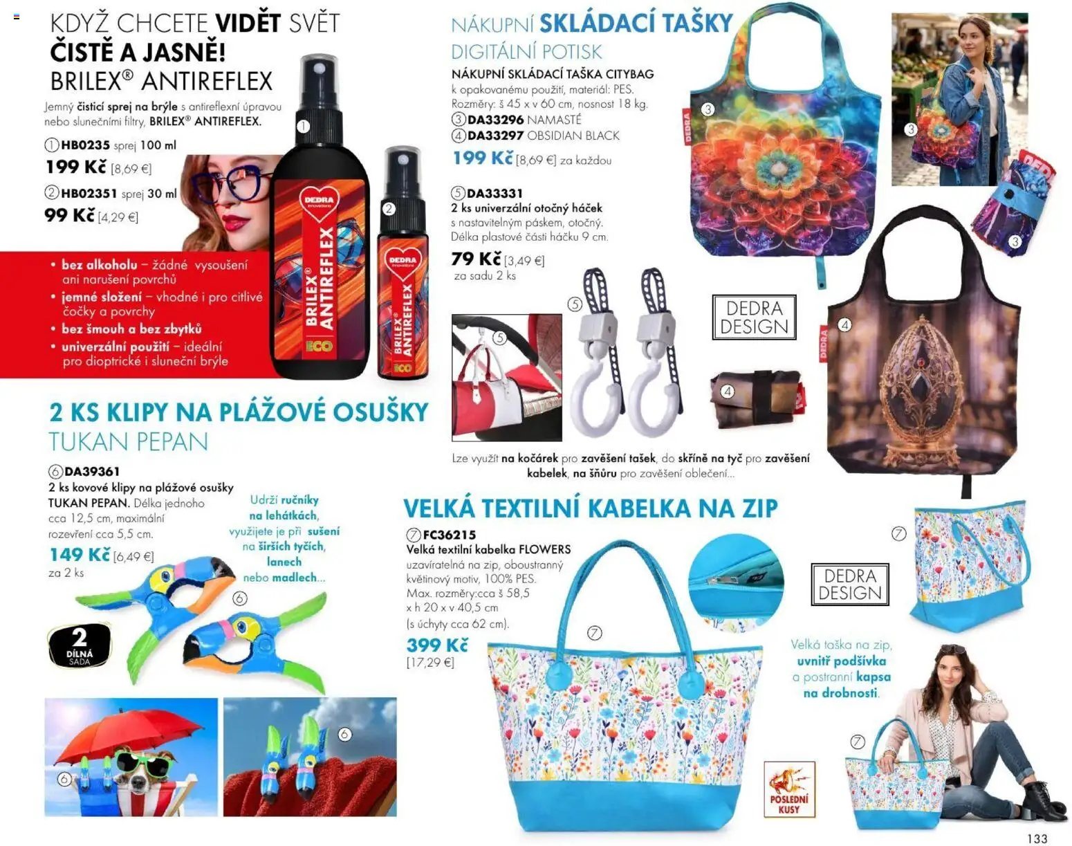 Nové Dedra akcie – leták je platný od 01.08.2026 | Strana: 33 | Produkty: Skrine, Kabelka, Taška