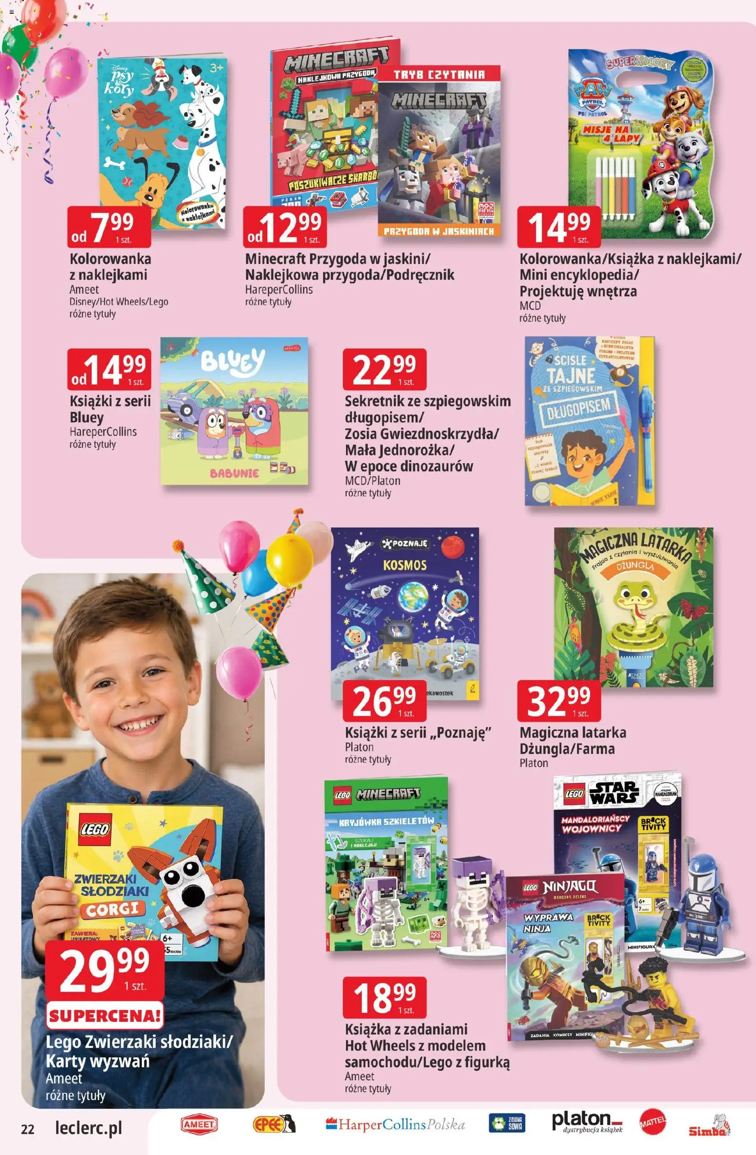 E.Leclerc gazetka - Zamość od 19.05.2026 | Strona: 22 | Produkty: Lego, Książki
