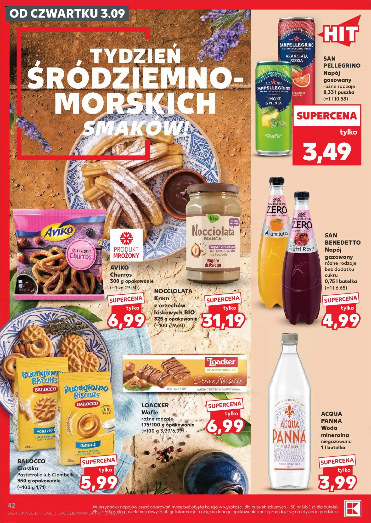 Kaufland gazetka od 03.09.2026 | Strona: 42 | Produkty: Wafle, Woda mineralna, Ciastka, Woda