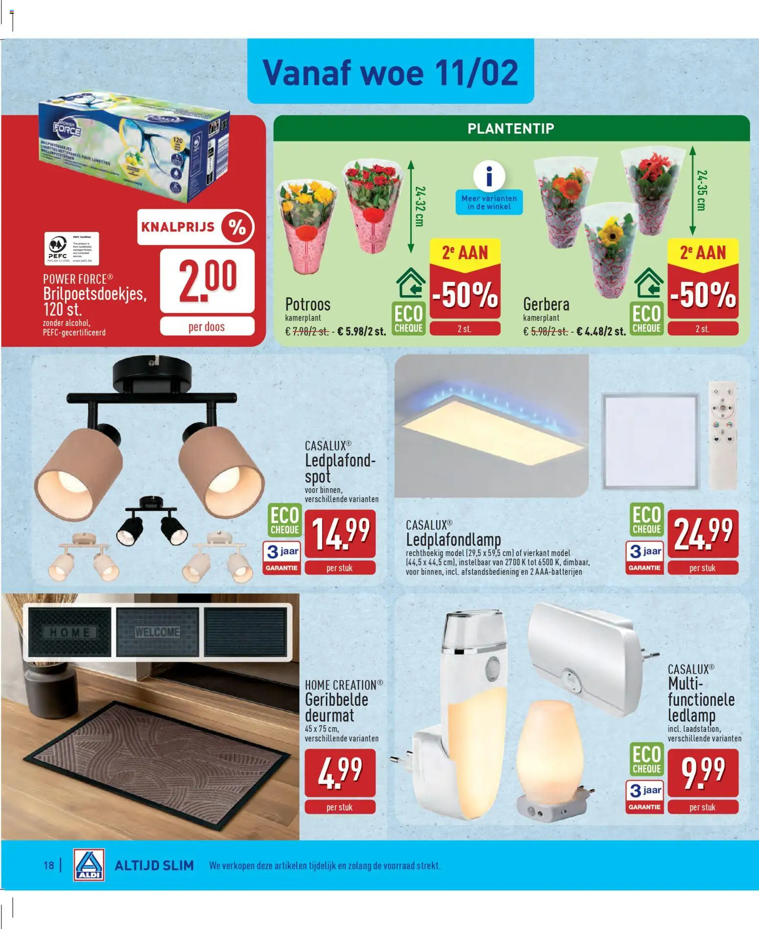 {H1} | Pagina: 18 | Producten: Deurmat, Gerbera, Ledlamp