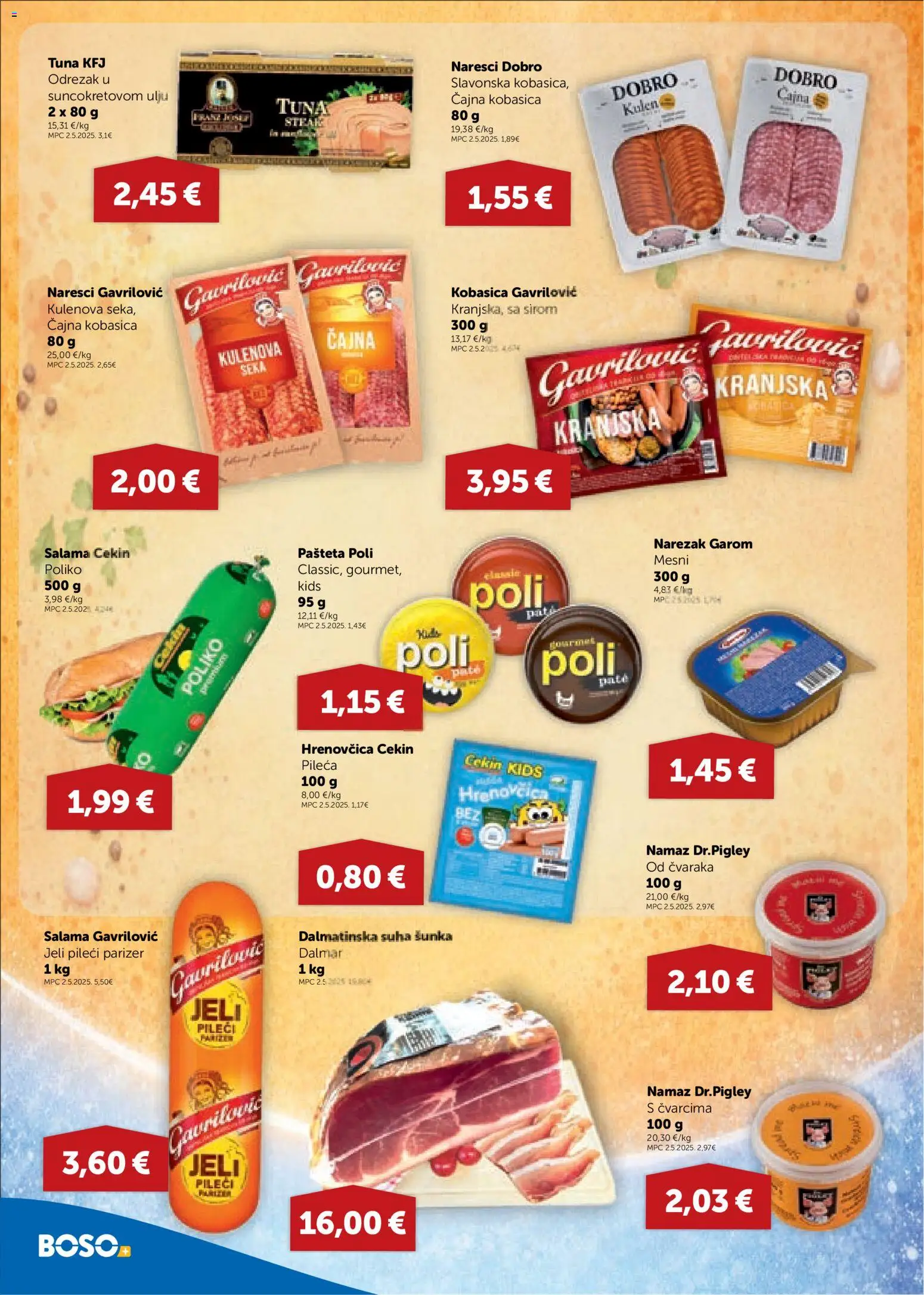 Boso katalog | vrijedi od 06.08.2026 | Stranica: 4 | Proizvodi: Narezak, Kobasica, Kulen, Namaz