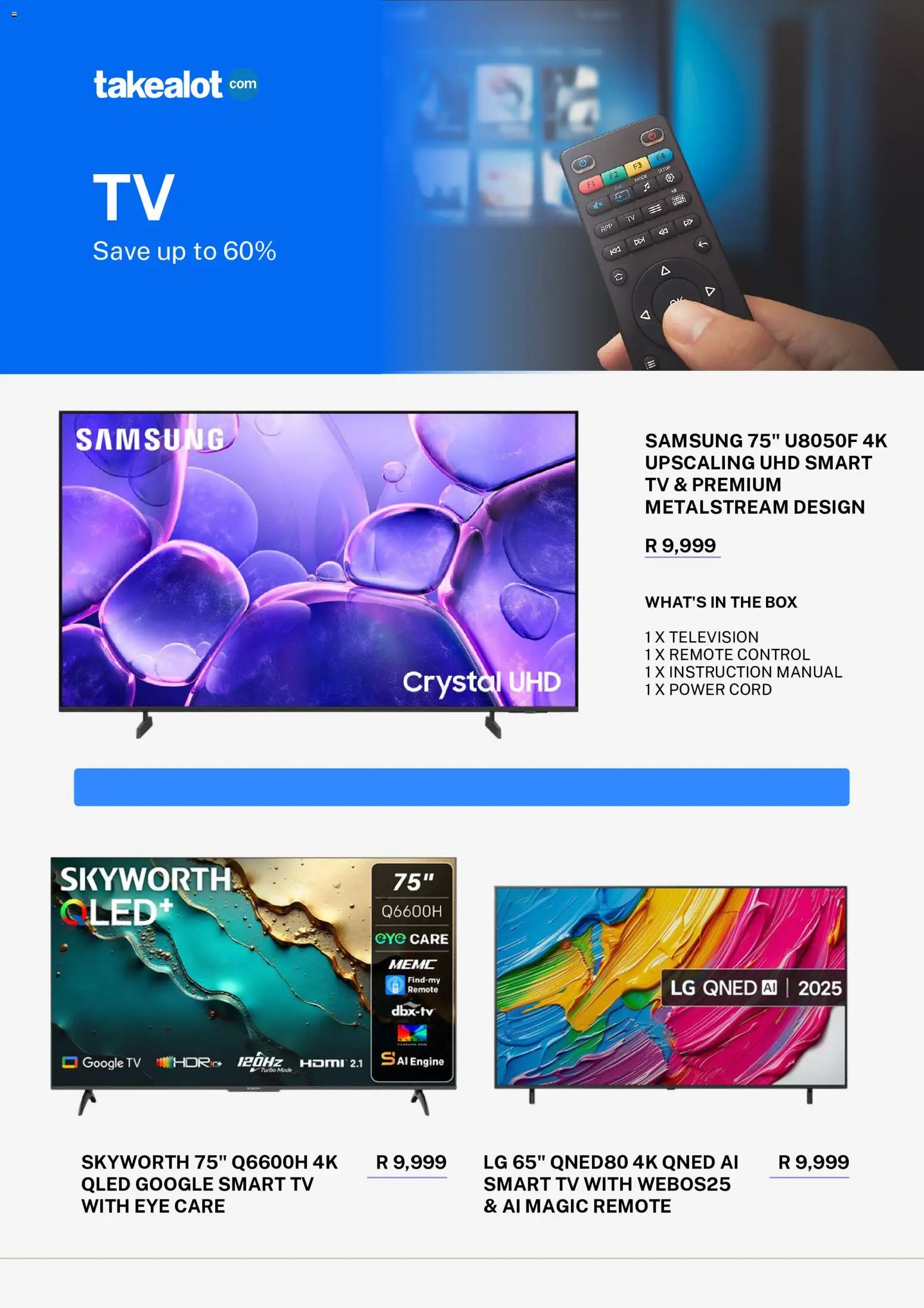 New Takealot catalogue – valid from 01.06.2026 | Page: 2 | Products: Television, TV, Box, Remote