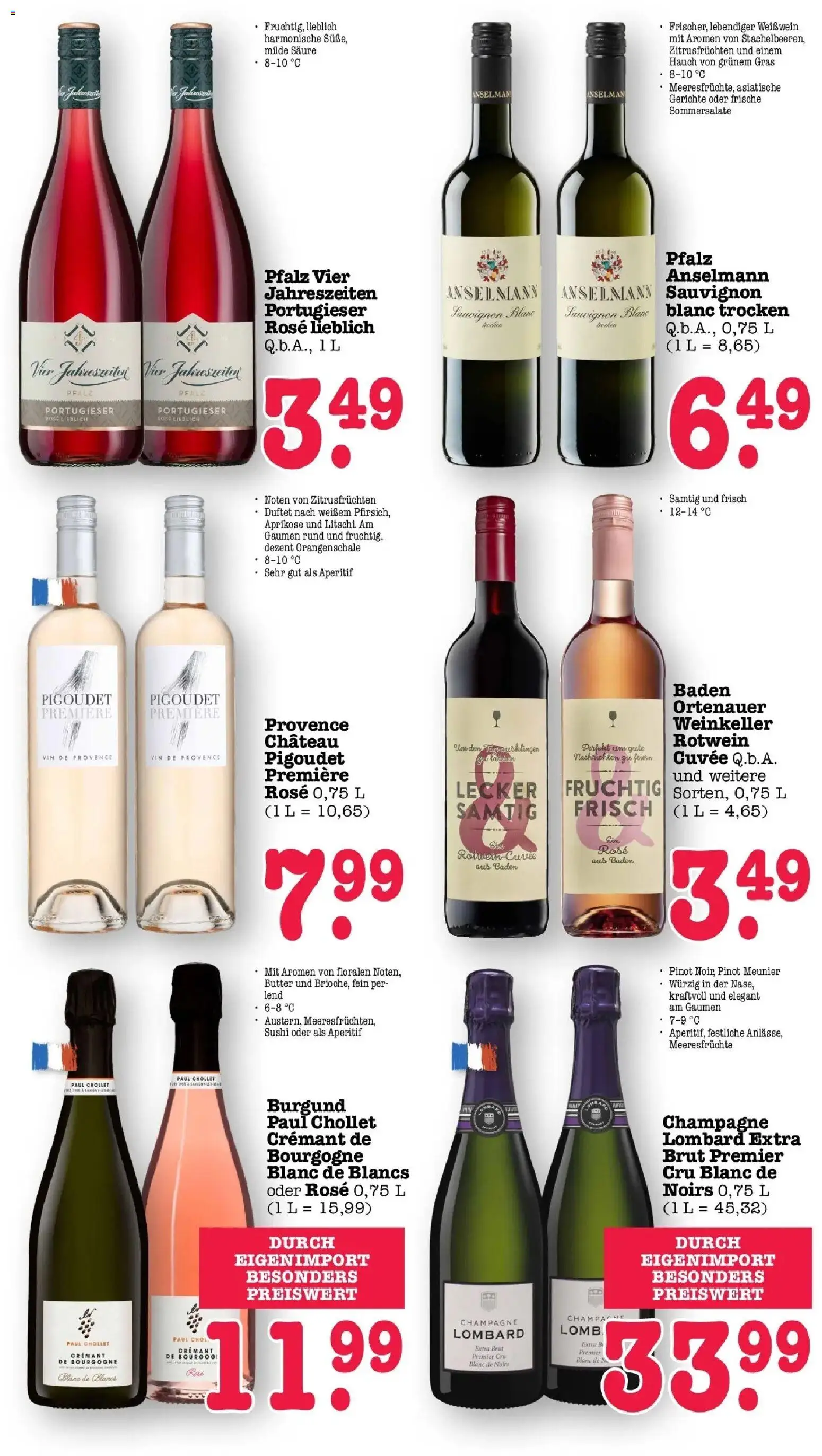 Edeka prospekt Wörth Am Rhein	 – gültig ab 27.04.2026 | Seite: 15 | Produkte: Butter, Weißwein, Rotwein, Meeresfrüchte