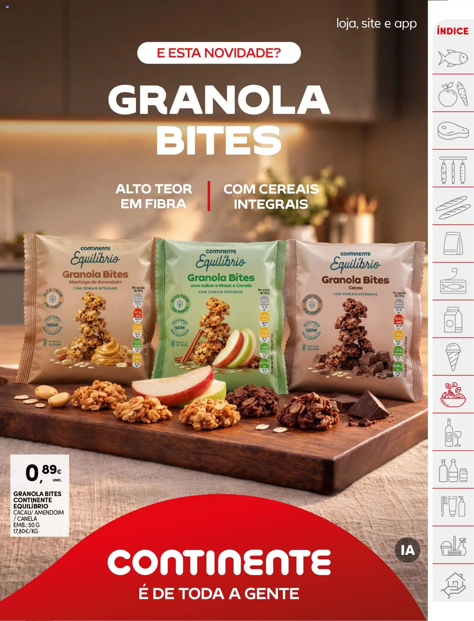 Continente folheto │ válido de 20/10/2026 | Página: 27 | Produtos: Granola, Manteiga, Maça, Cereais