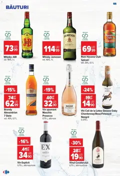 Ofertele Carrefour valabile de la 24.06.2026 | Pagină: 55 | Produse: Vin, Klementiinit, Rom, Whiskey