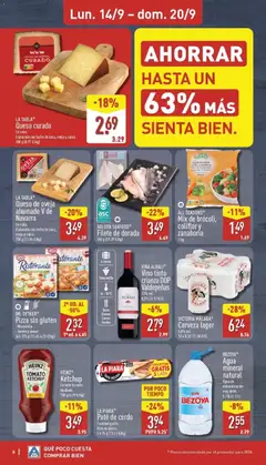 Vista previa Agua mineral natural, Agua de mineralización muy débil. válido desde el 14/09/2026 | Página: 8 | Productos: Coliflor, Vino tinto, Cerveza, Filete