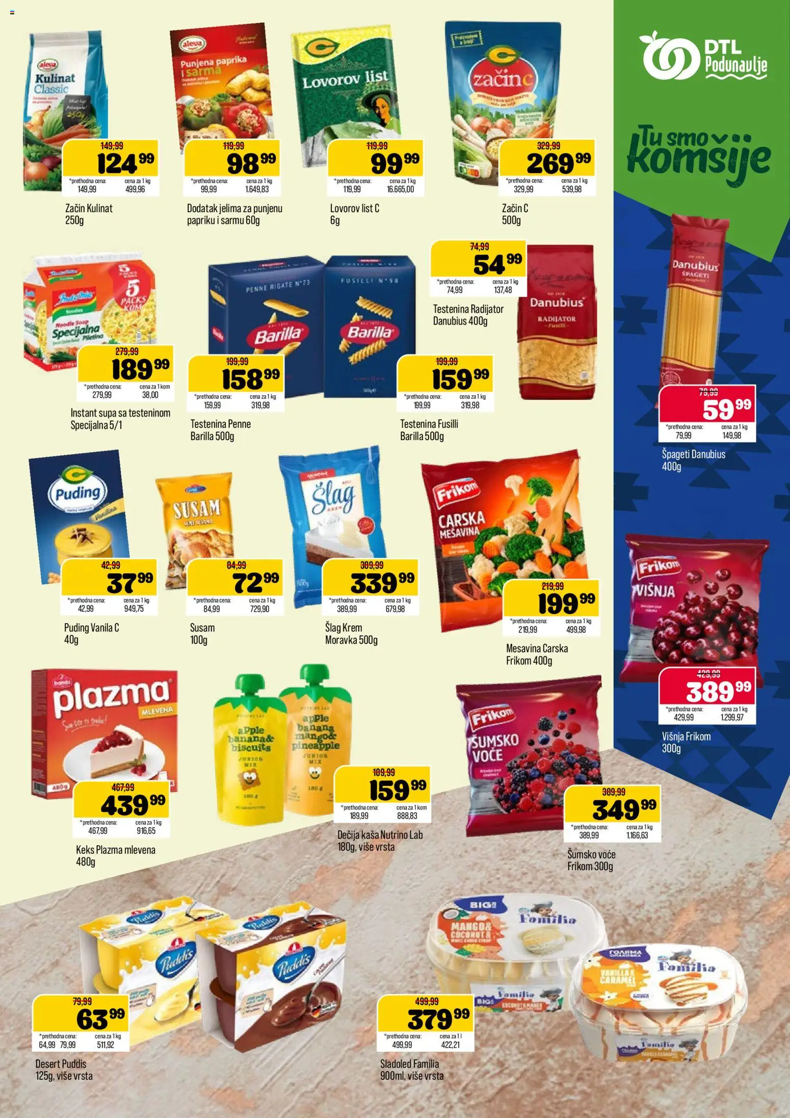 Podunavlje katalog - važi od 23.09.2026 | Strana: 7 | Proizvode: Banana, Plazma, Šlag krem, Krem