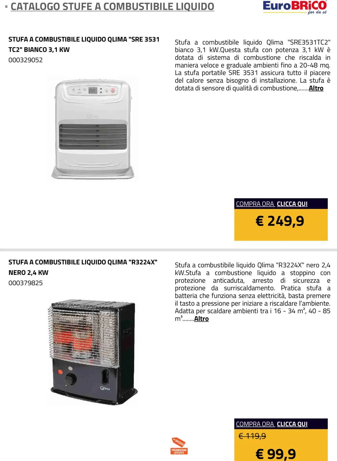 Volantino Eurobrico del 23.07.2025 | Pagina: 3 | Prodotti: Stufa, Batteria