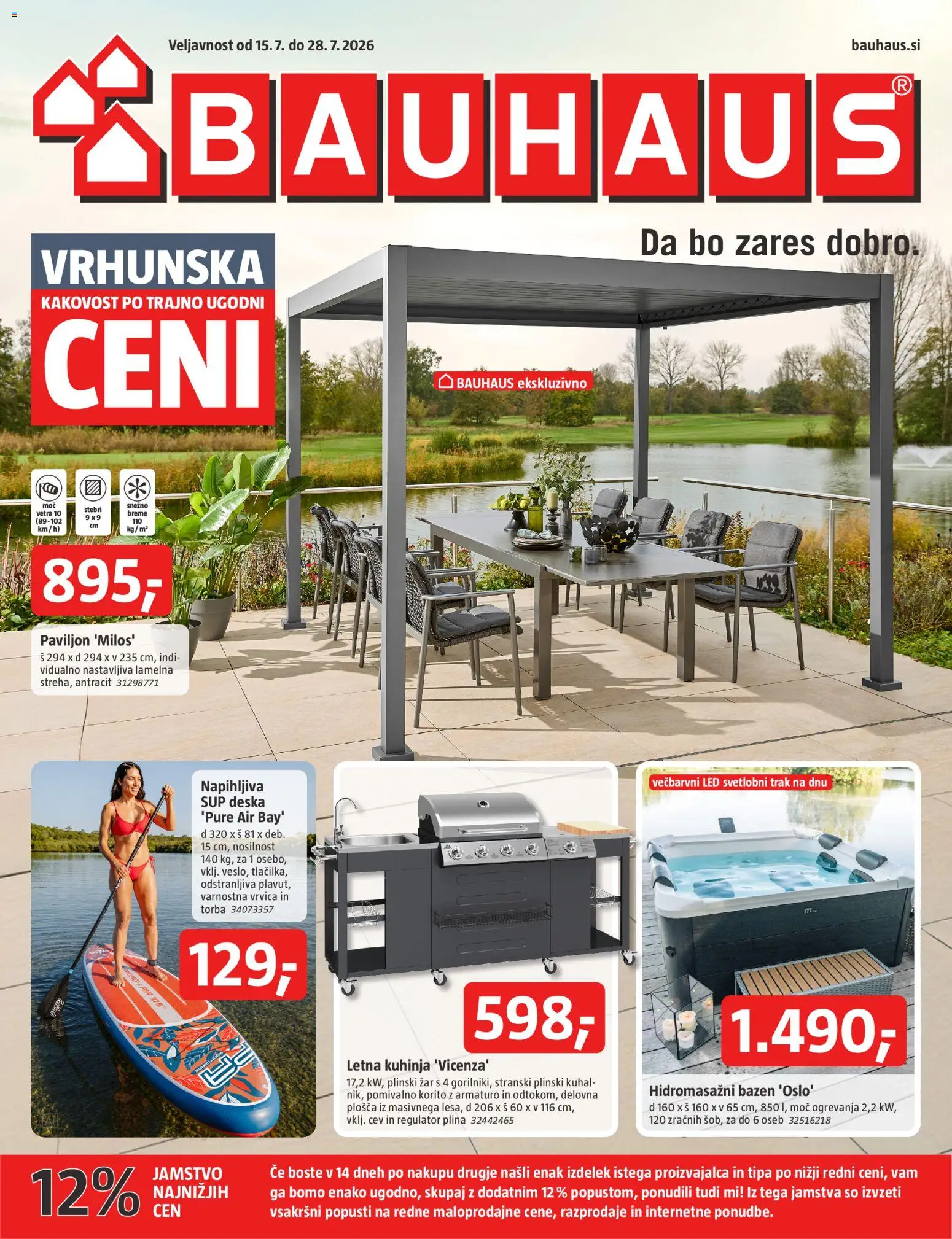 Novi Bauhaus katalog ponudbe – veljaven od 15.07.2026 | Stran: 1 | Izdelki: Plinski žar, Torba, Zar, Kuhinja