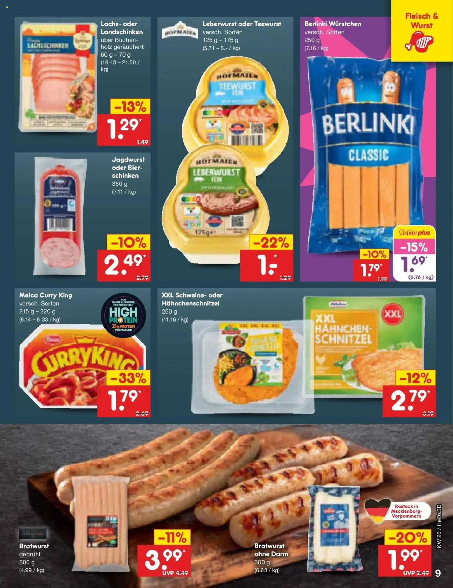 Netto Marken-Discount Prospekt Kröpelin – gültig ab 21.06.2026 | Seite: 11 | Produkte: Bier, Bratwurst, Wurst, Fleisch