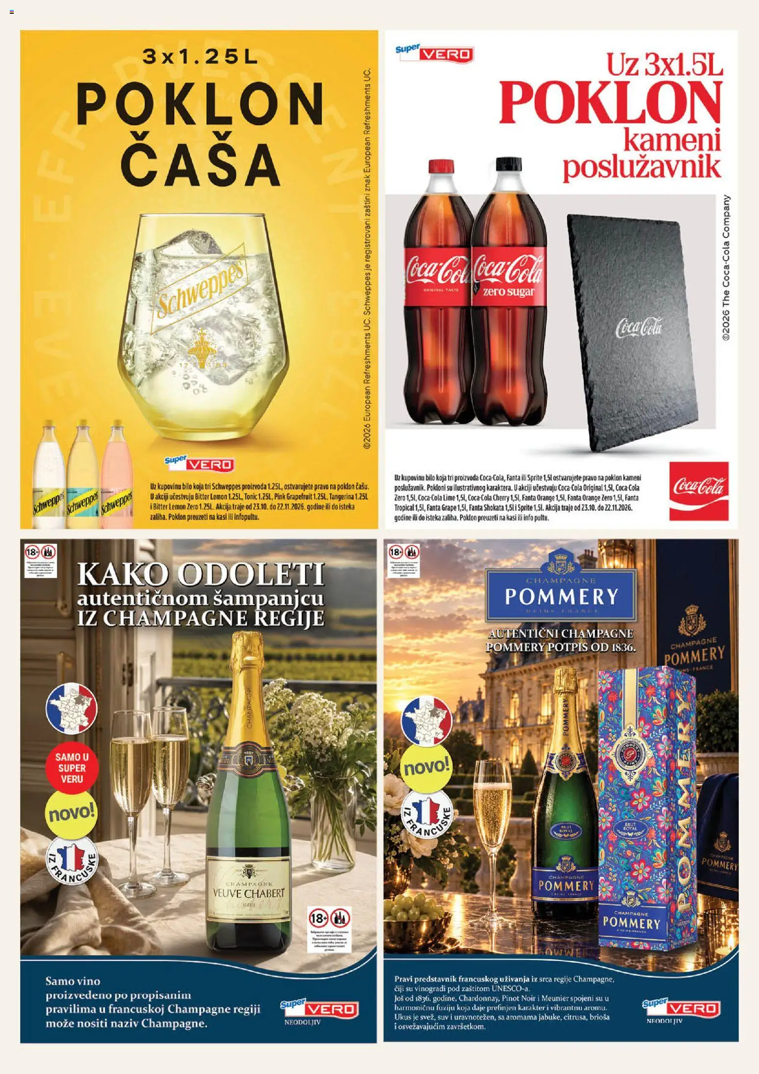 SuperVERO katalog - važi od 23.10.2026 | Strana: 19 | Proizvode: Coca Cola, Schweppes, Vino, Tonic
