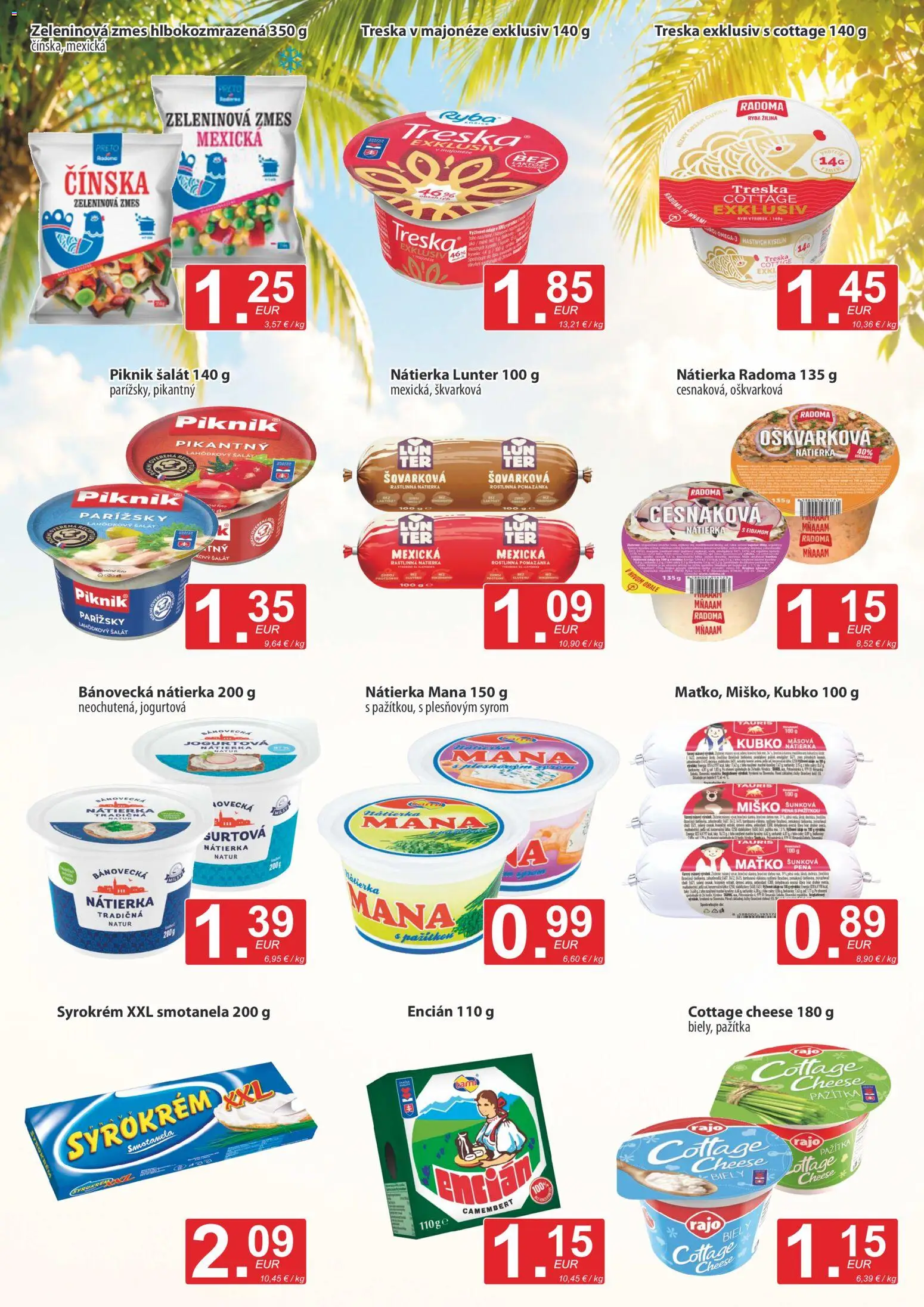 Nové CBA Verex akcie – leták je platný od 16.07.2026 | Strana: 5 | Produkty: Pažítka, Šalát, Encián, Treska