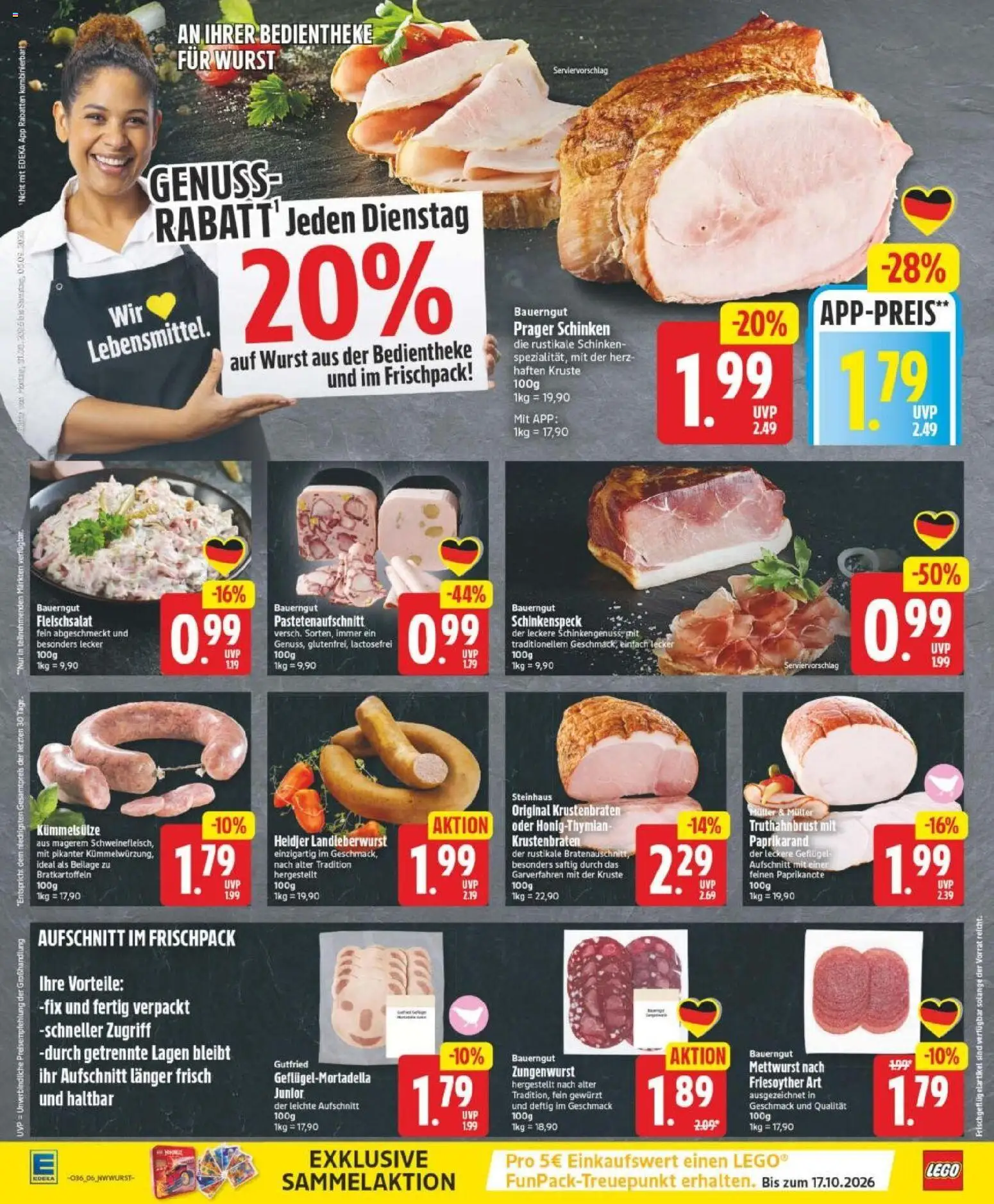 Edeka Prospekt Bremen – gültig ab 31.08.2026 | Seite: 8 | Produkte: Krustenbraten, Wurst, Bauerngut, Schinken