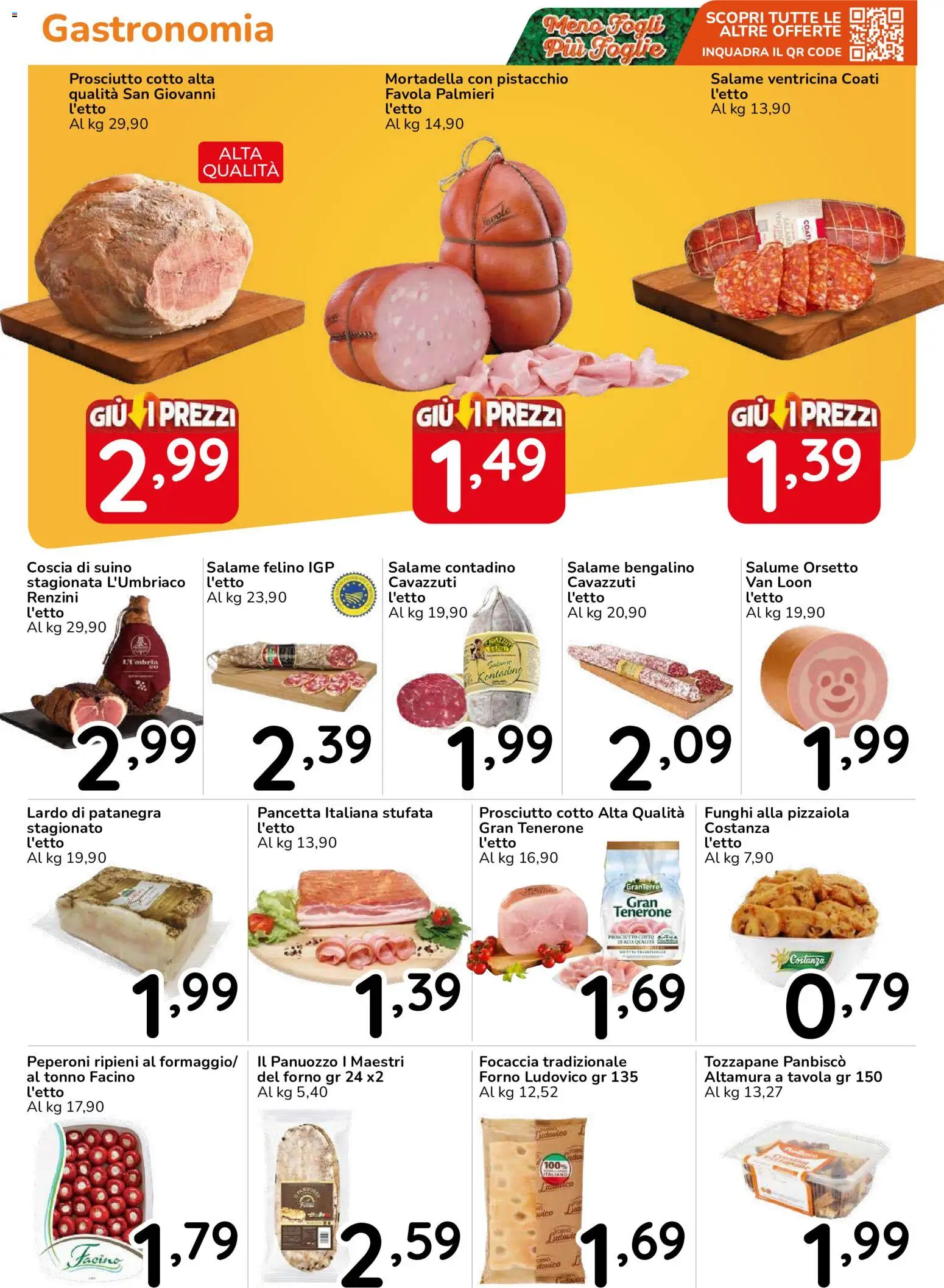 Volantino Famila del 15/10/2026 | Pagina: 6 | Prodotti: Prosciutto Cotto, Salame, Prosciutto, Tonno
