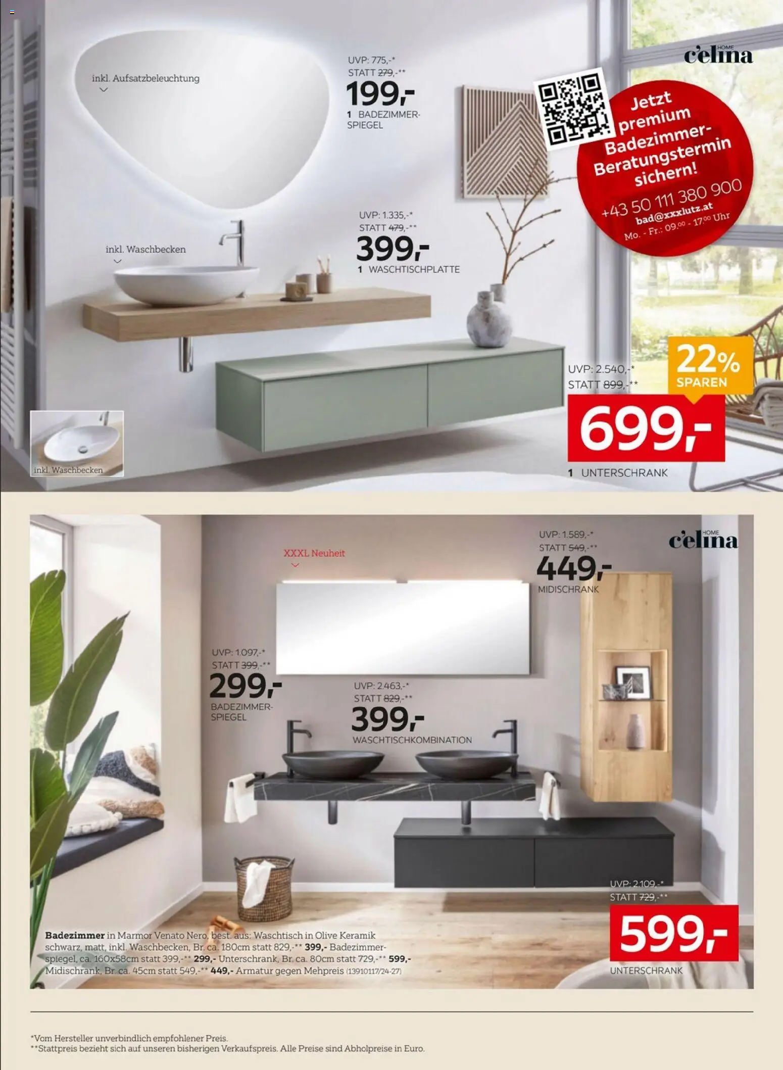 XXXLutz Prospekt aktuell gültig ab 26.05.2026 | Seite: 8 | Produkte: Uhr, Waschbecken, Spiegel