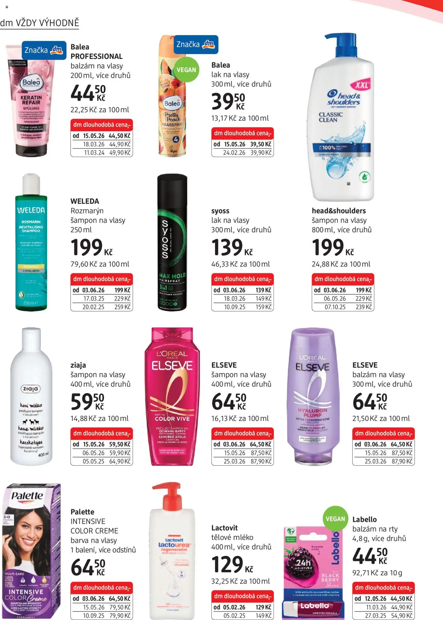 dm drogerie leták od 30.06.2026 | Strana: 14 | Produkty: Weleda, Balzám na vlasy, Barvy, Lactovit