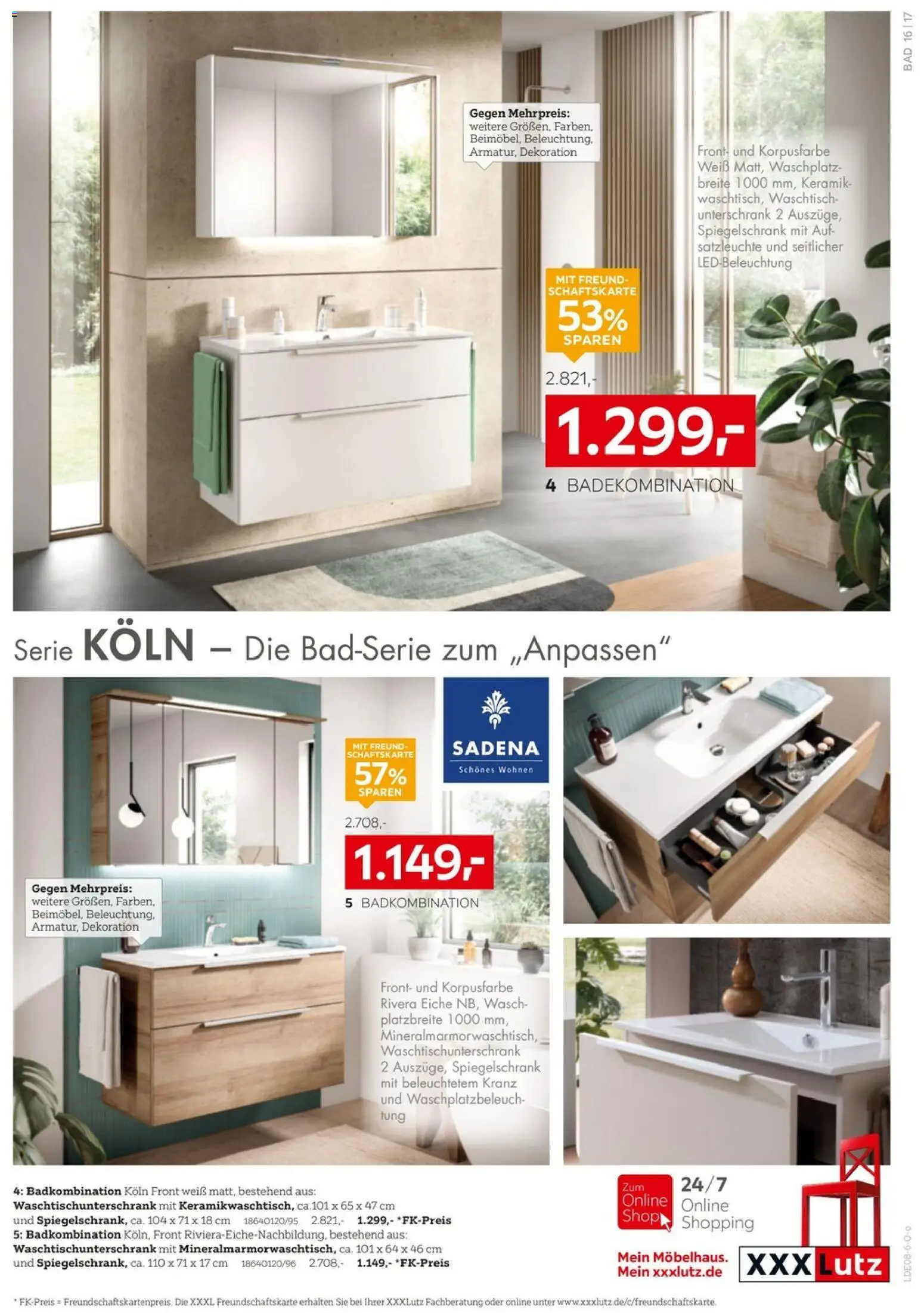 XXXLutz Badezimmer-Testerinnen und -Tester gesucht – gültig ab 25.07.2026 | Seite: 17 | Produkte: Bad, Waschtisch, Spiegelschrank, Unterschrank