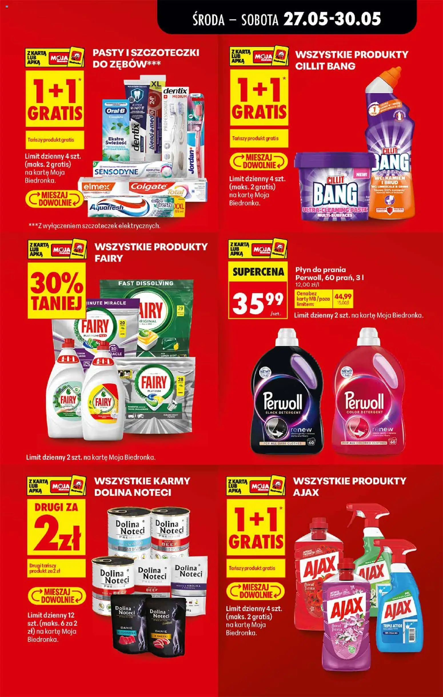 Biedronka gazetka od środy od 27.05.2026 | Strona: 21 | Produkty: Karta, Fairy platinum, Fairy, Detergent