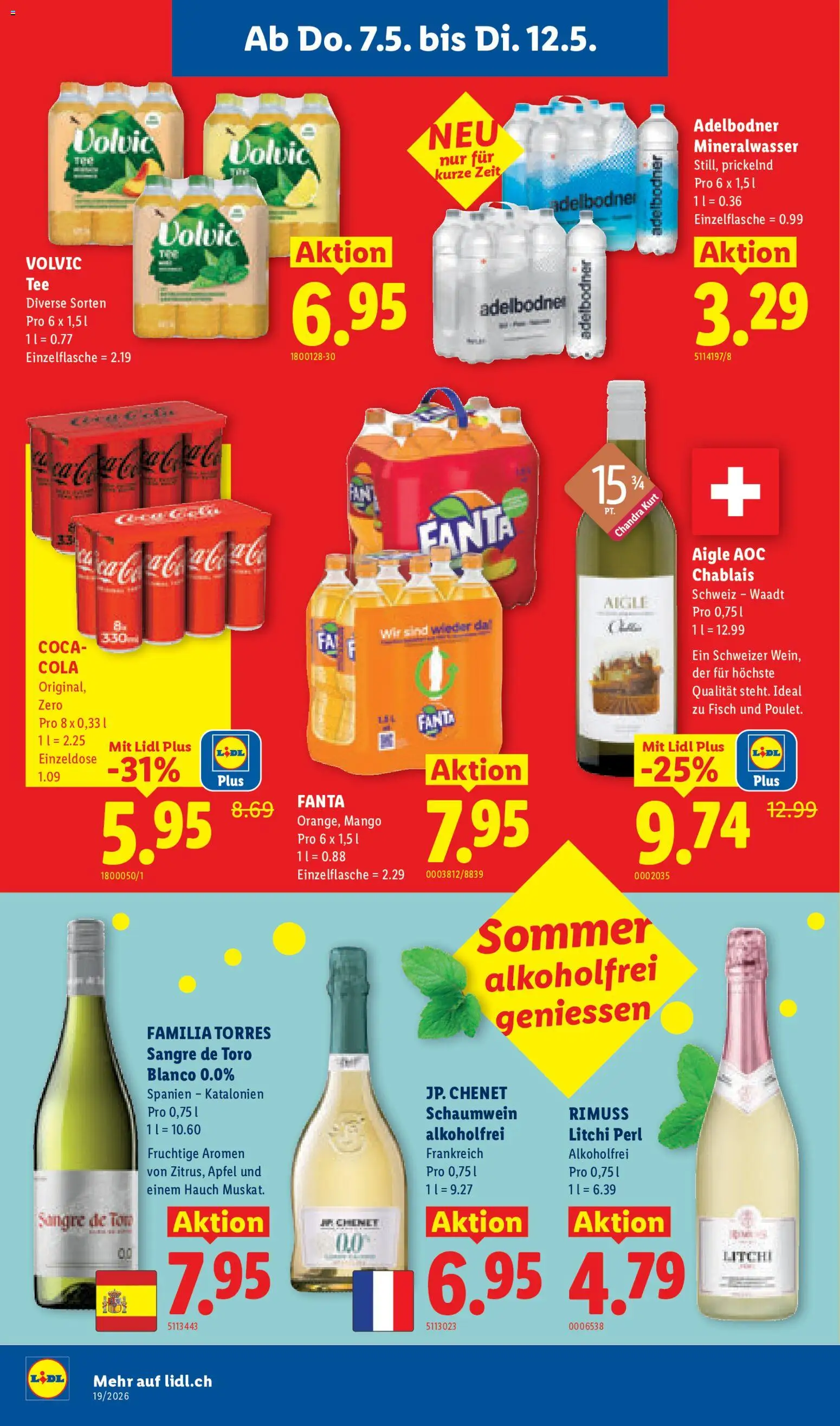 Lidl aktionen – gültig ab 07.05.2026 | Seite: 12 | Produkte: Coca Cola, Fanta, Fisch, Mango