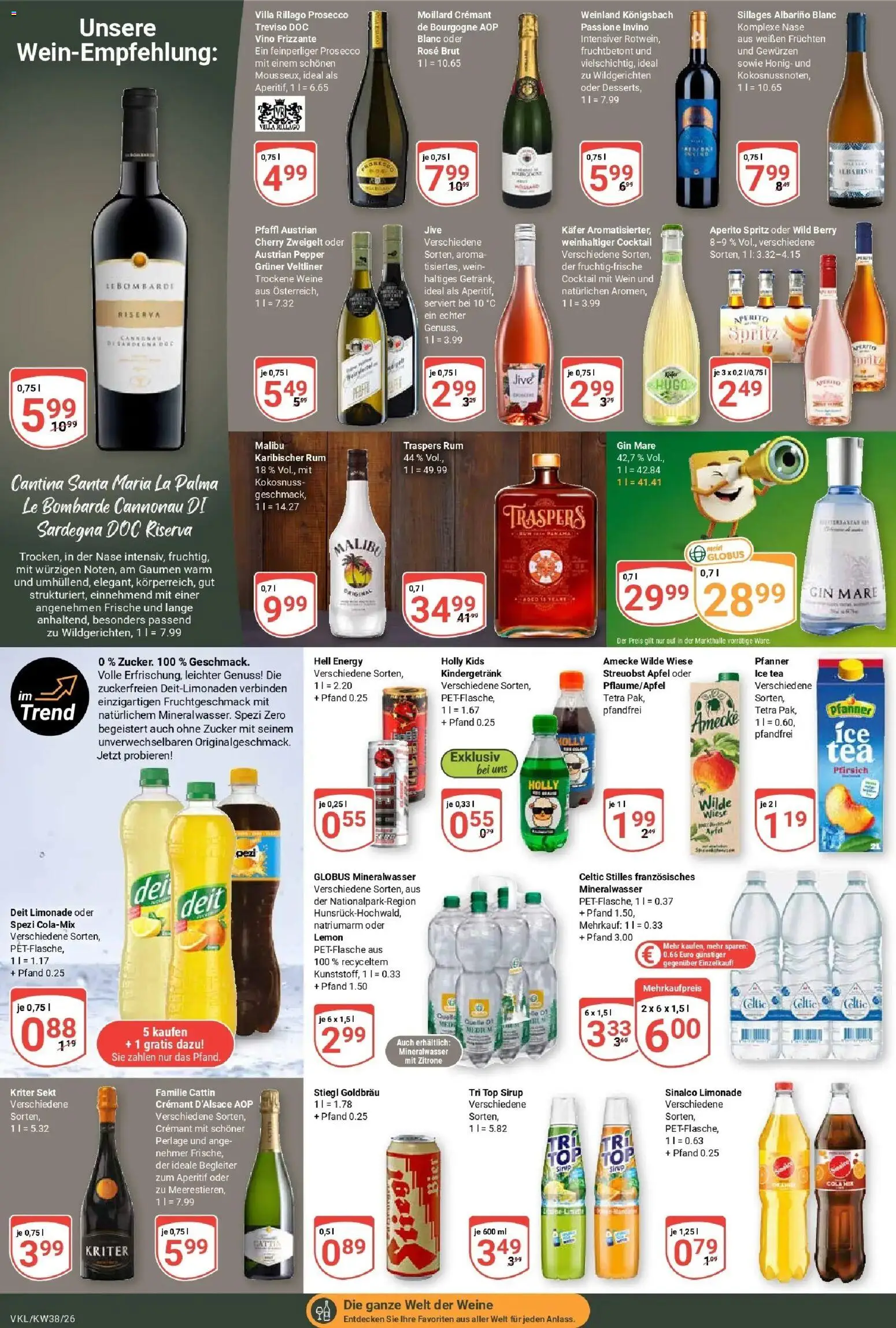 Globus Prospekt Völklingen (ab 14.09.2026) » Angebote online | Seite: 20 | Produkte: Energy, Rum, Äpfel, Prosecco
