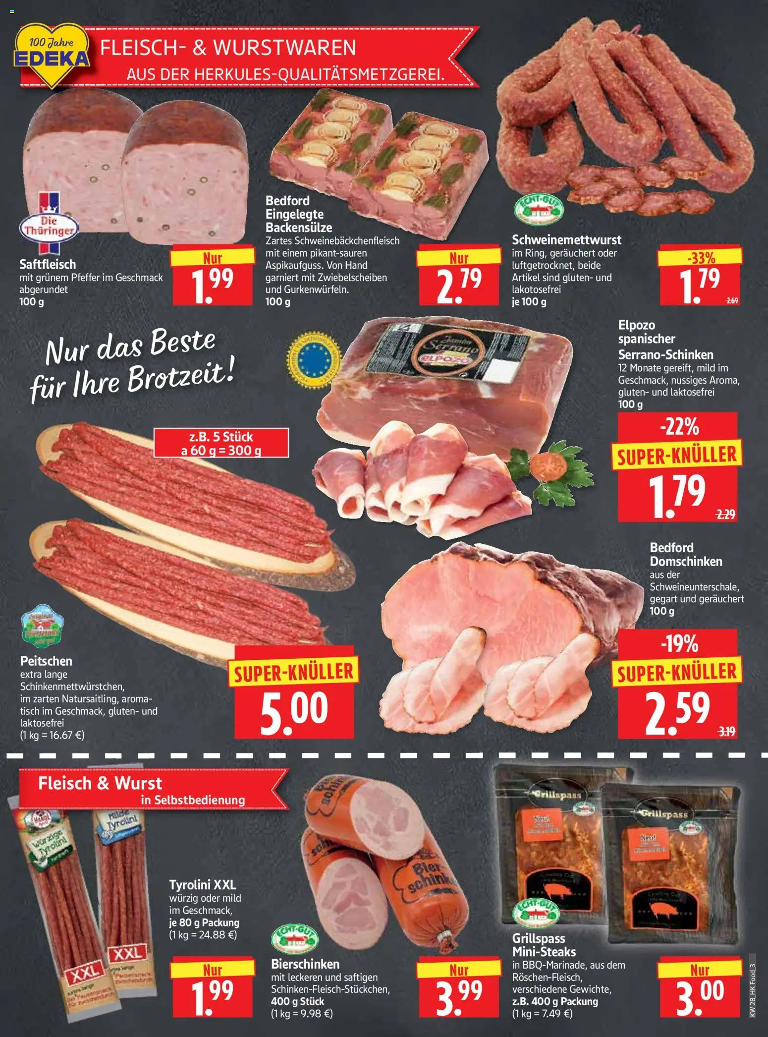 HERKULES Prospekt – gültig ab 06.07.2026 | Seite: 3 | Produkte: Tisch, Pfeffer, Wurst, Fleisch
