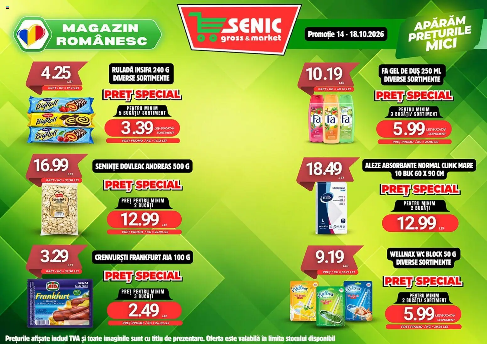 Noul catalog Senic – valabil de la 12.10.2026 | Pagină: 7 | Produse: Dovleac, Mici, Crenvurști, Ruladă
