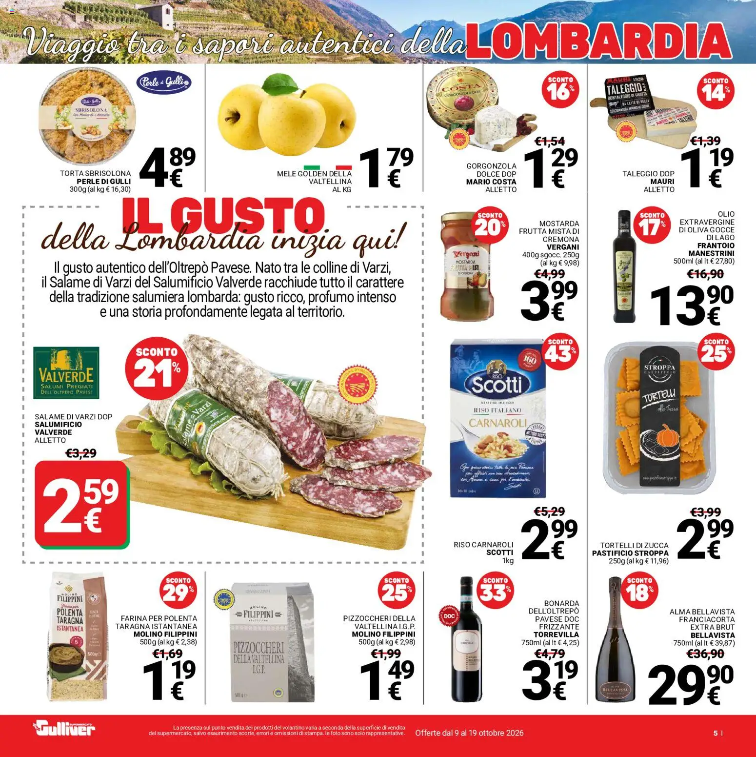 Volantino Gulliver del 09/10/2026 | Pagina: 5 | Prodotti: Frutta, Olio, Zucca, Gorgonzola