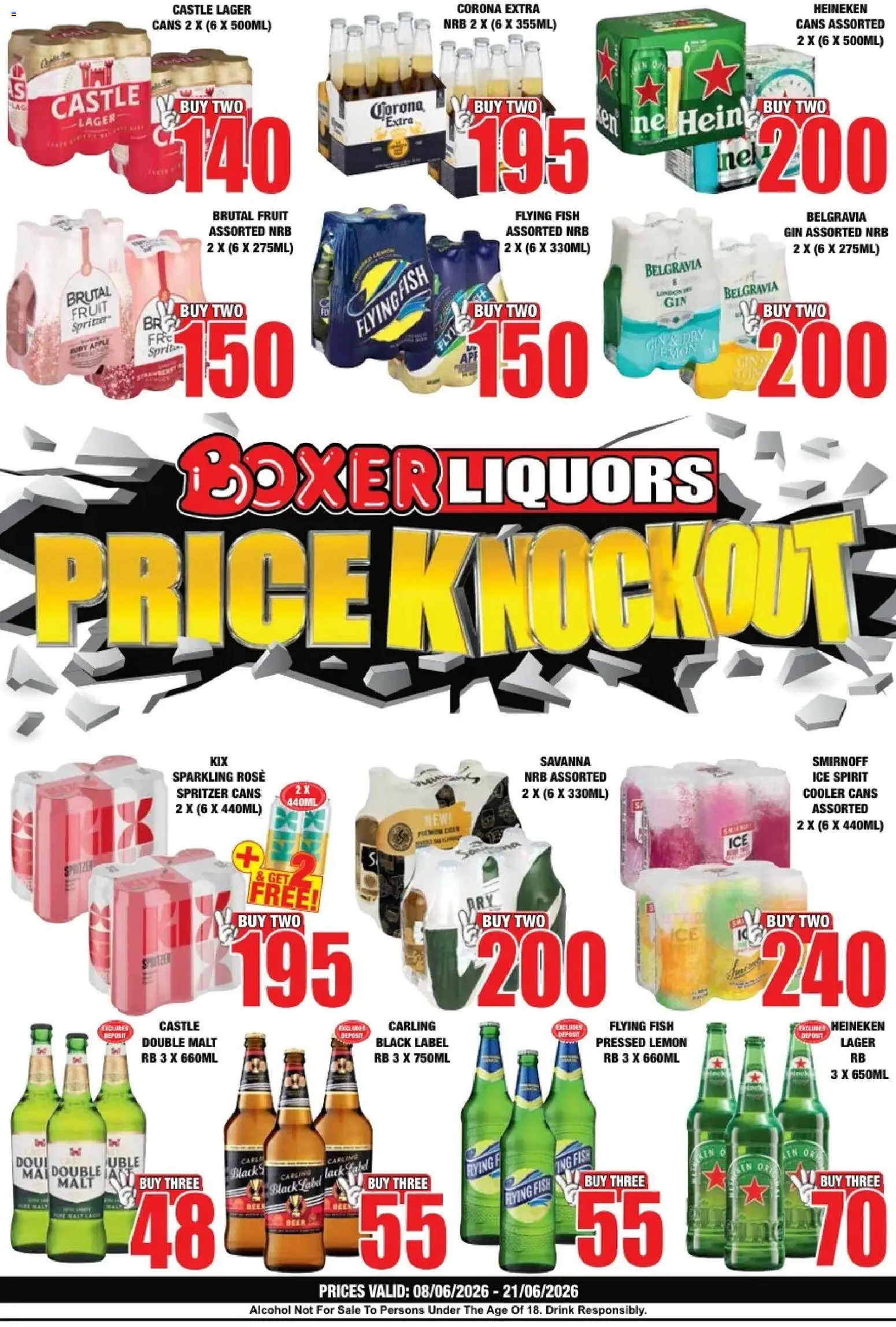 New Boxer catalogue – valid from 08.06.2026 | Page: 1 | Products: Cider, Fish, Gin, Fruit