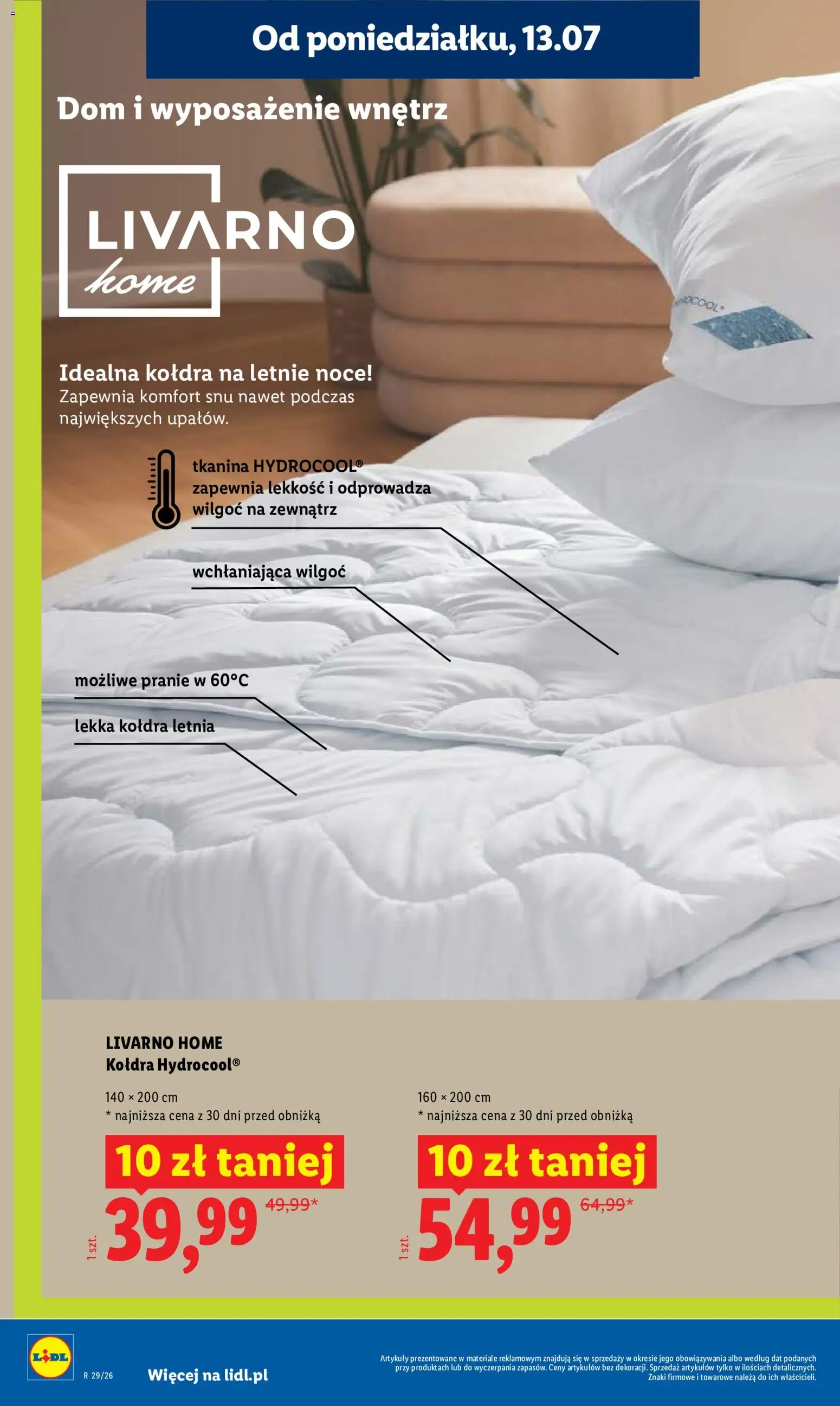 Lidl gazetka od 13.07.2026 | Strona: 38 | Produkty: Kołdra
