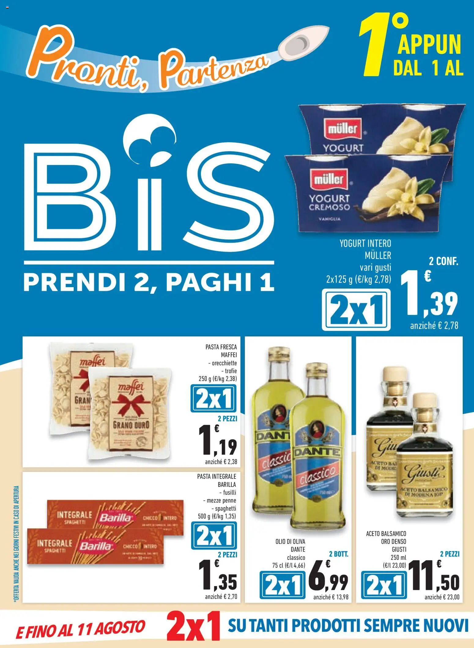 Volantino Conad del 01/07/2026 | Pagina: 2 | Prodotti: Yogurt, Aceto, Penne, Olio di Oliva