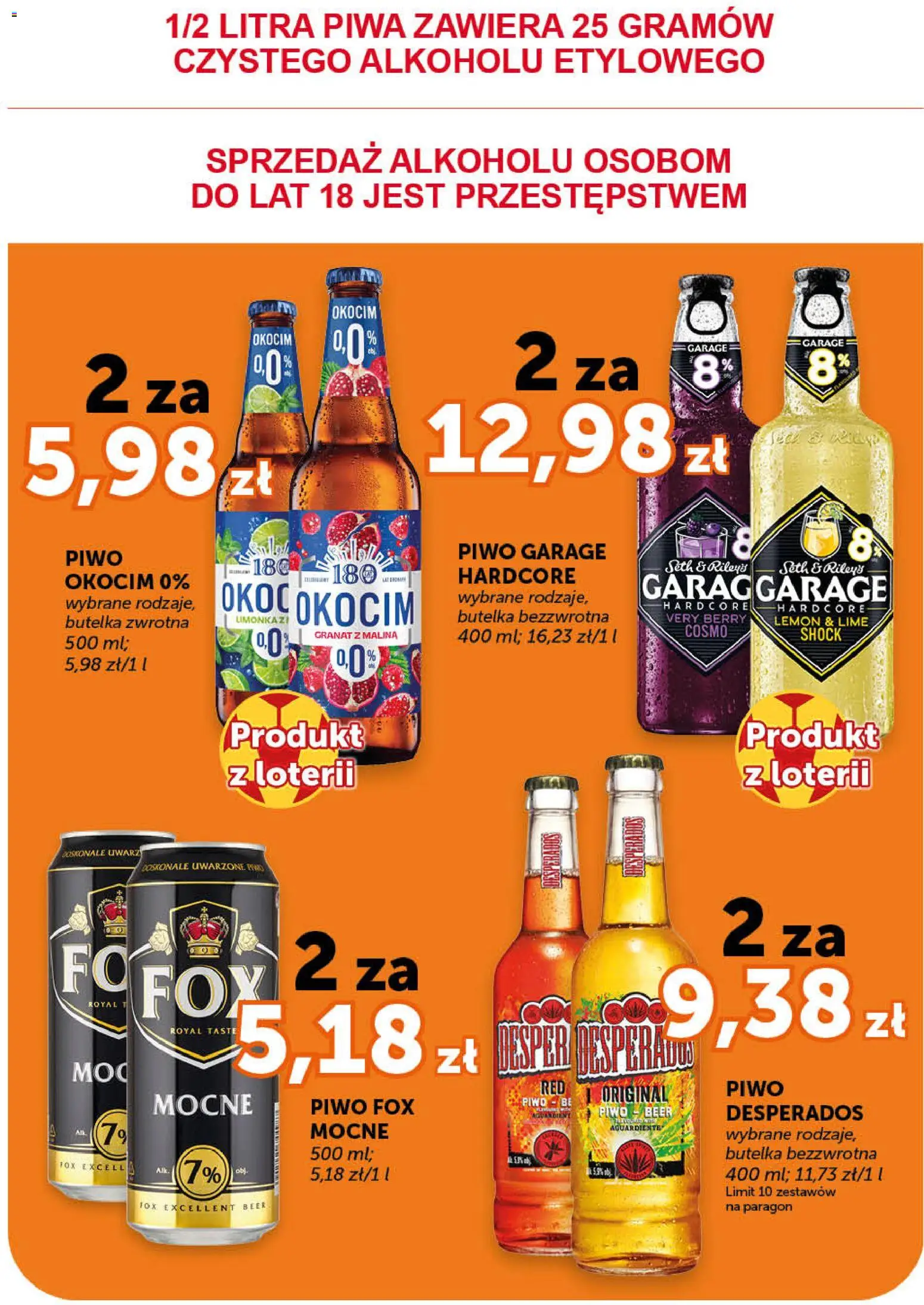 Groszek gazetka od 18.06.2026 | Strona: 19 | Produkty: Limonka, Malina, Piwo
