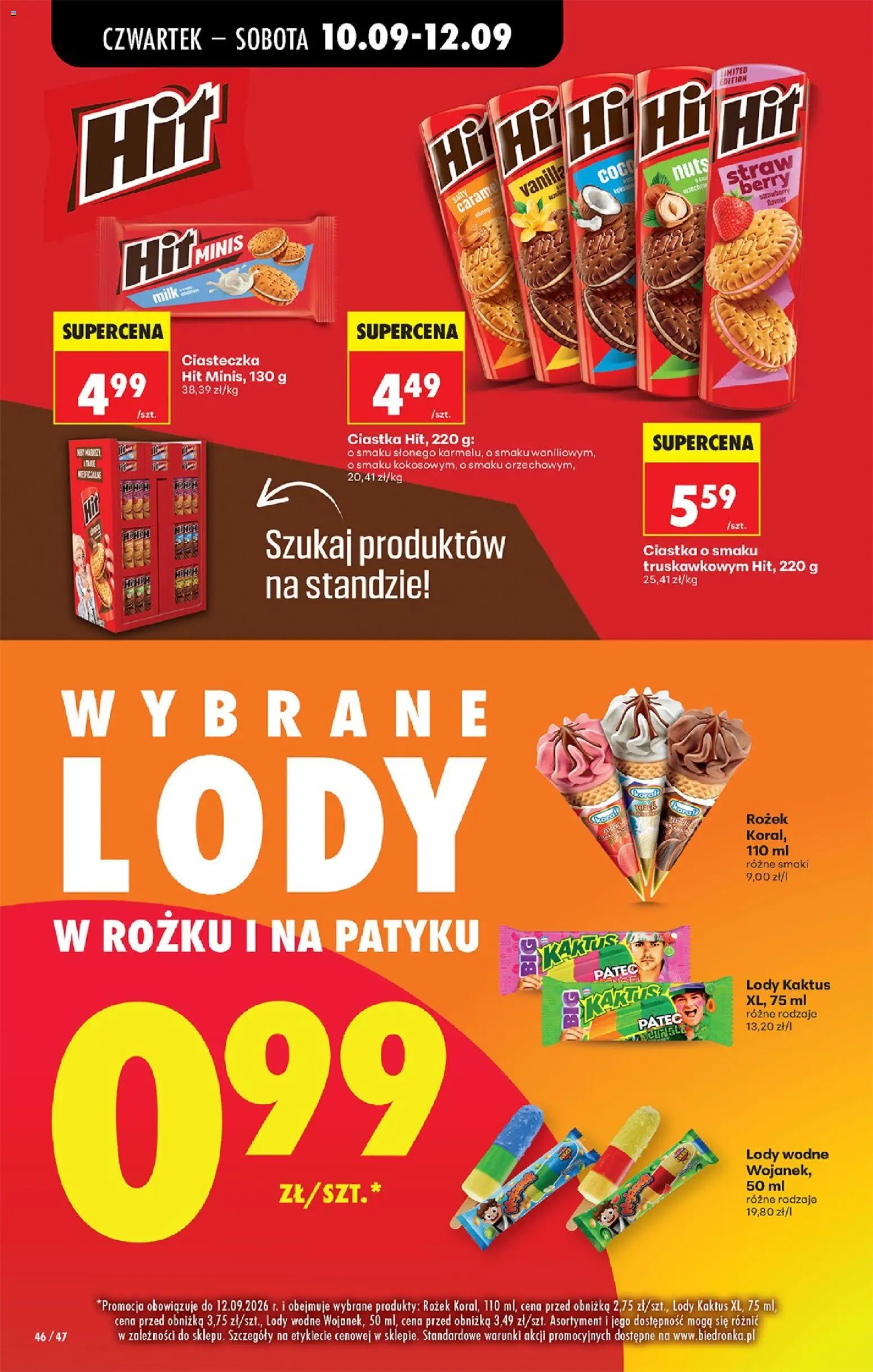 Biedronka gazetka od czwartku od 10.09.2026 | Strona: 70 | Produkty: Ciastka, Lody Kaktus, Ciasteczka, Lody