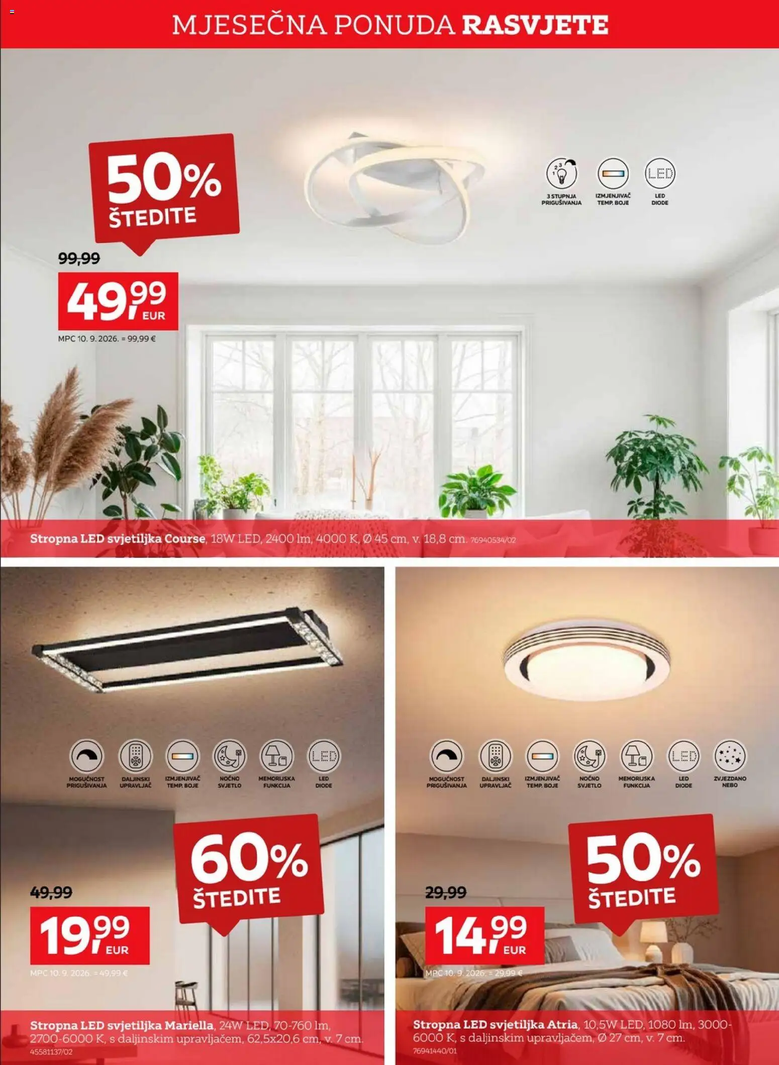 Lesnina katalog | vrijedi od 01.10.2026 | Stranica: 2 | Proizvodi: Svjetiljka, Led, Led svjetiljka