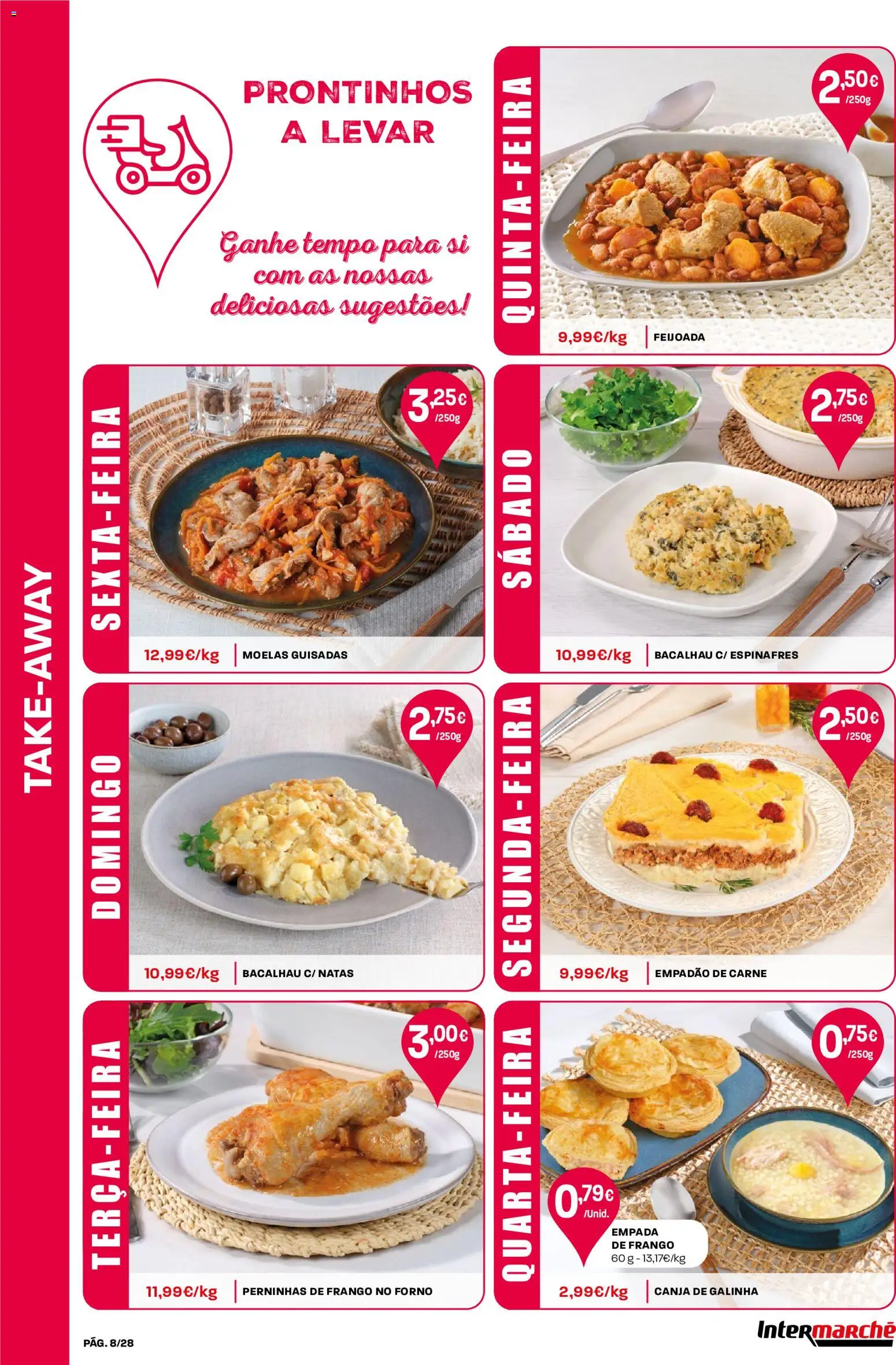 Intermarché Folheto Contact │ válido de 13/08/2026 | Página: 8 | Produtos: Bacalhau, Carne, Natas, Moelas
