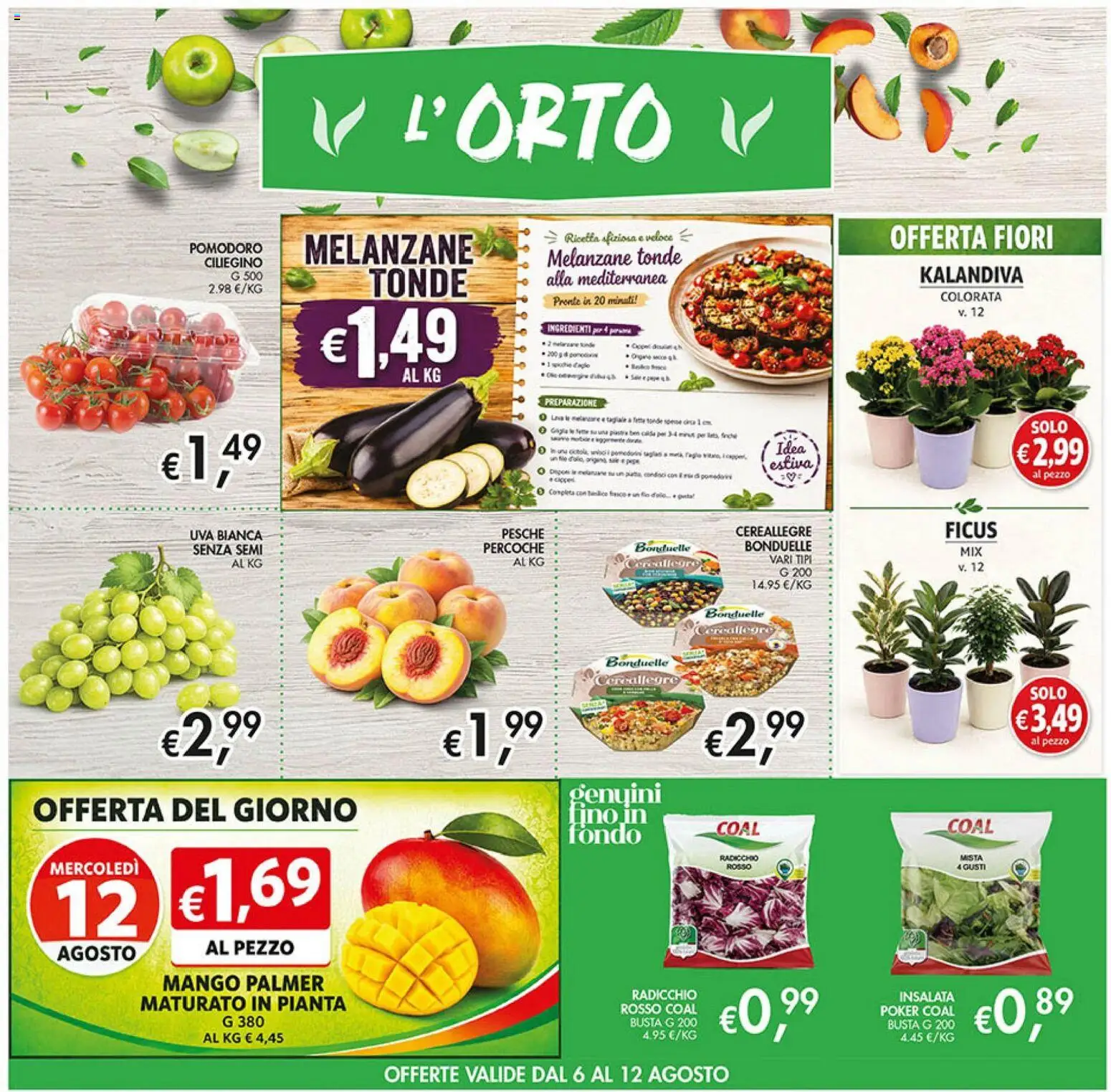 Volantino Coal del 30/07/2026 | Pagina: 3 | Prodotti: Pomodoro, Mango, Uva, Melanzane