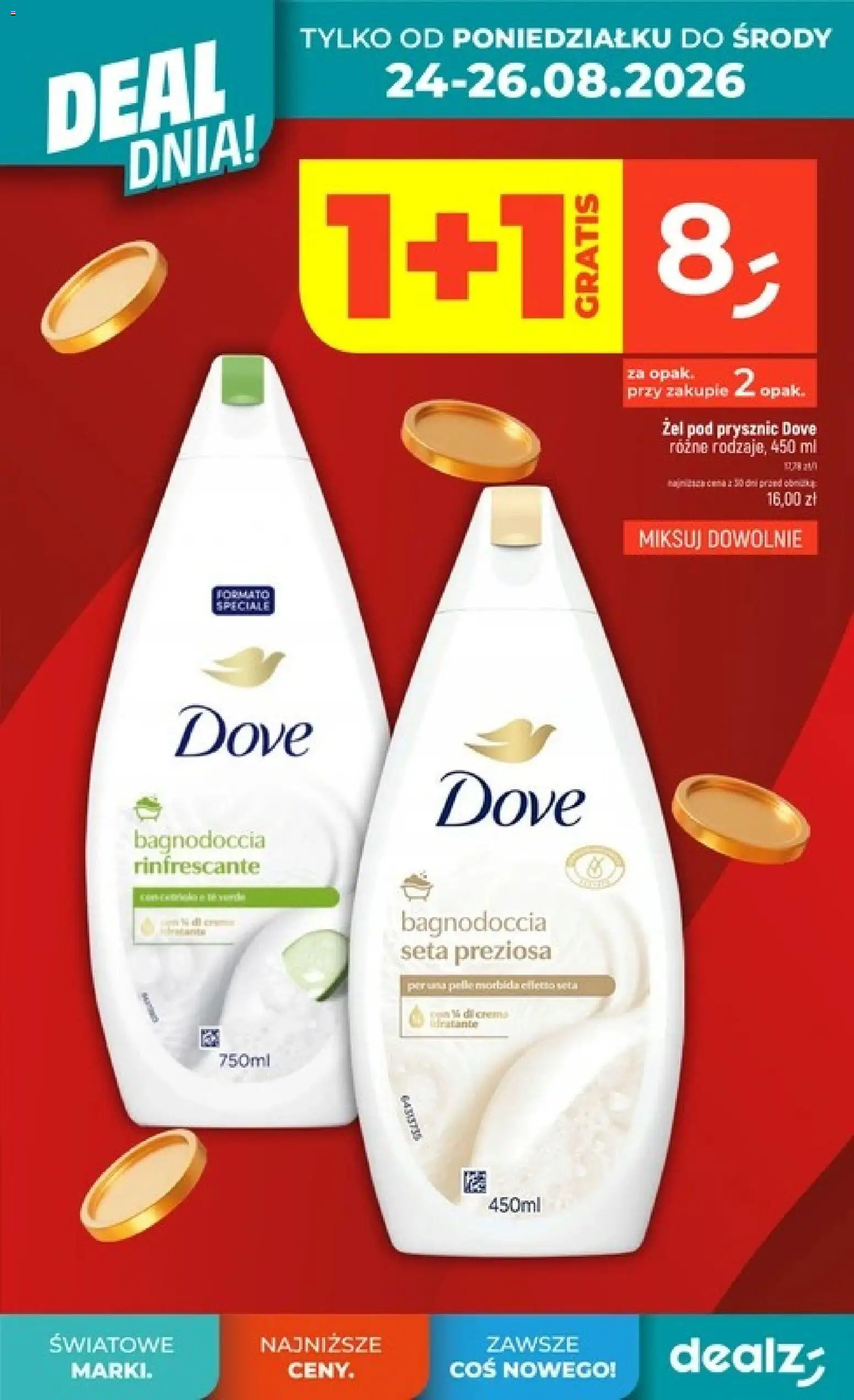 Dealz gazetka od 20.08.2026 | Strona: 5 | Produkty: Por, Prysznic, Dove, Żel pod prysznic