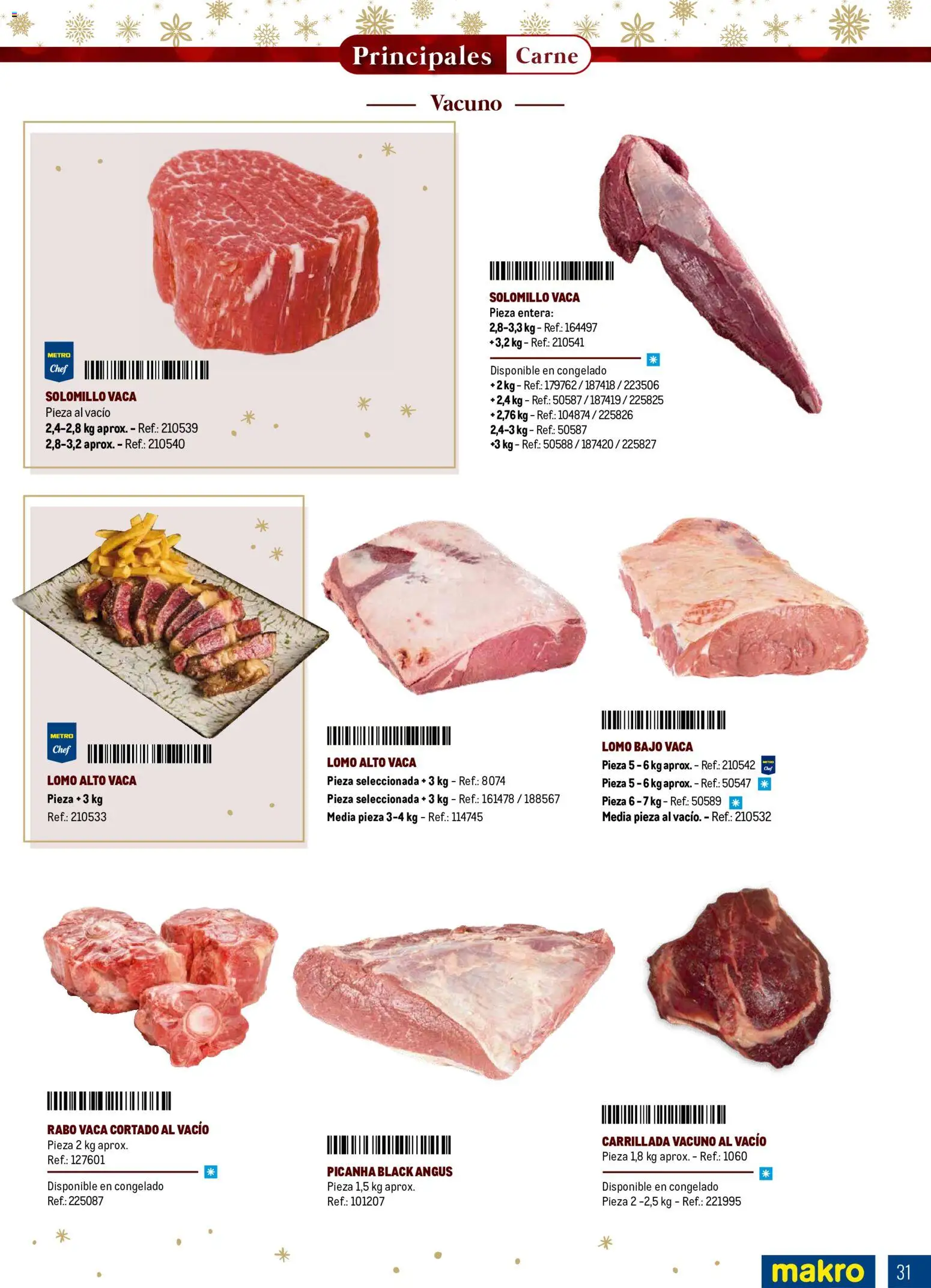 Makro Navidad │ válido desde el 08/10/2026 | Página: 31 | Productos: Lomo, Carne