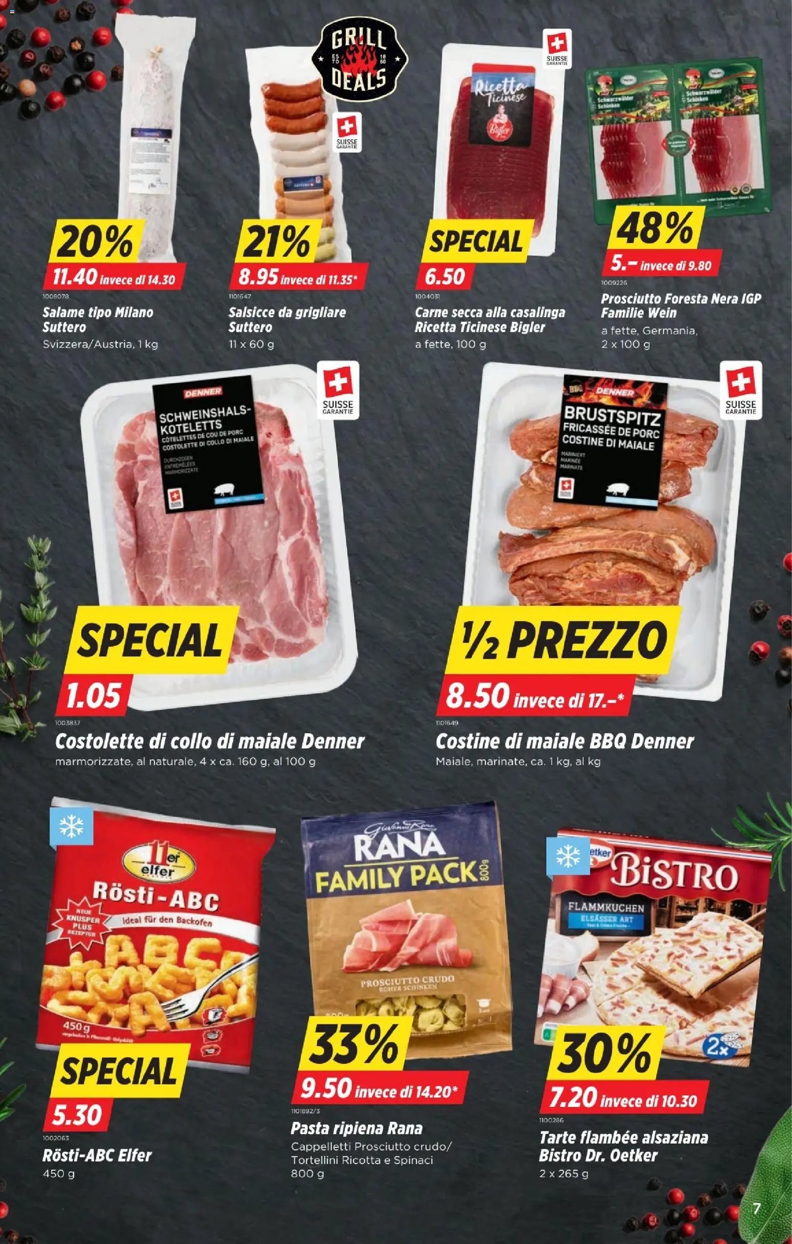 Denner aktionen IT – gültig ab 27.08.2026 | Seite: 7 | Produkte: Schinken, Pasta, Backofen, Grill