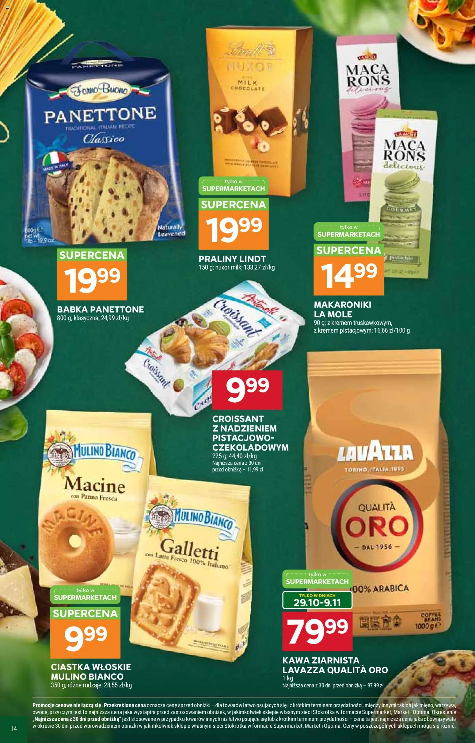 Stokrotka gazetka - Włochy od kuchni od 29.10.2026 | Strona: 14 | Produkty: Panettone, Croissant, Fresco, Babka Panettone