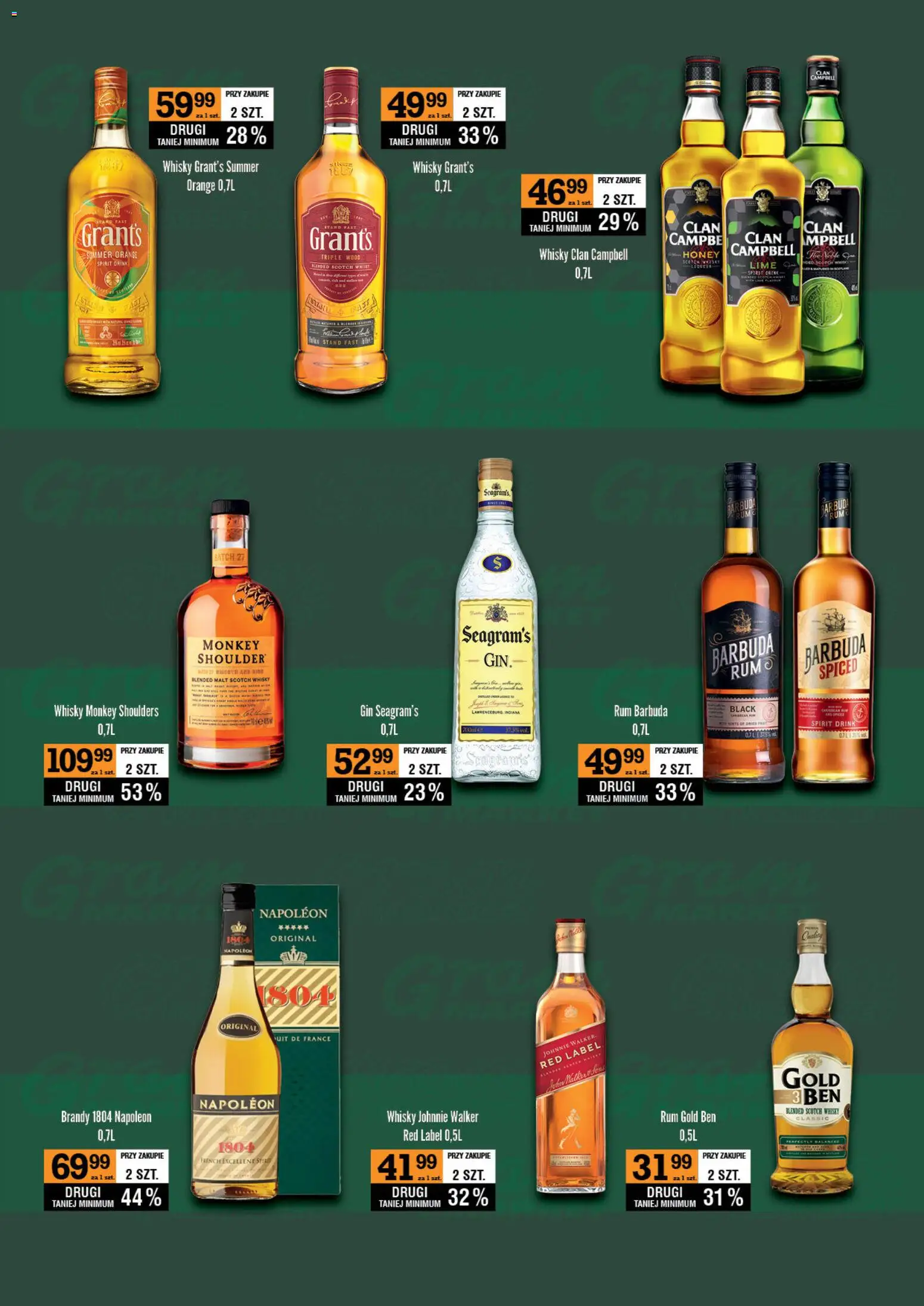 Gram Market gazetka - Barek od 01.05.2026 | Strona: 3 | Produkty: Grant's, Gin Seagram's, Gin, Whisky