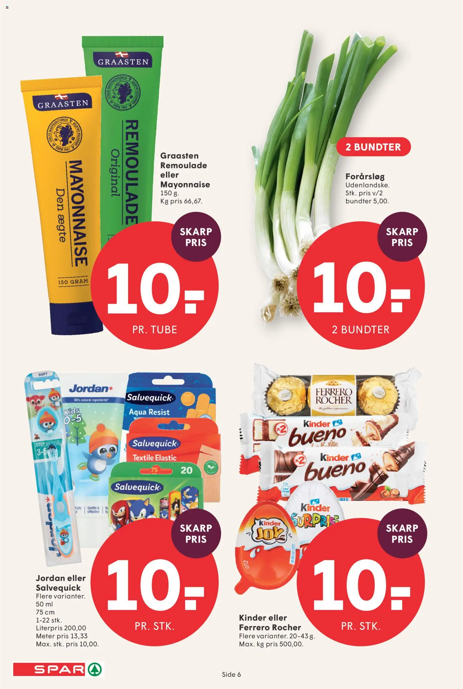 Spar tilbudsavis – gyldig fra 22.05.2026 | Side: 6 | Produkter: Forårsløg, Remoulade