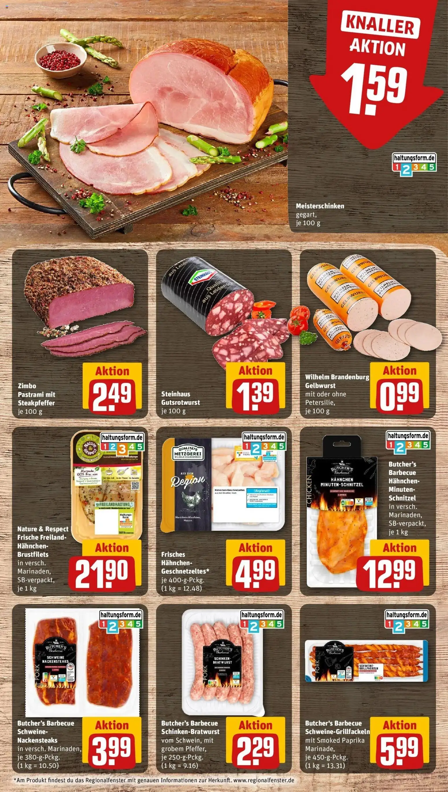 REWE Prospekt ab 31.08.2026 zum Blättern » Angebote | Seite: 8 | Produkte: Nackensteaks, Schnitzel, Paprika, Schinken