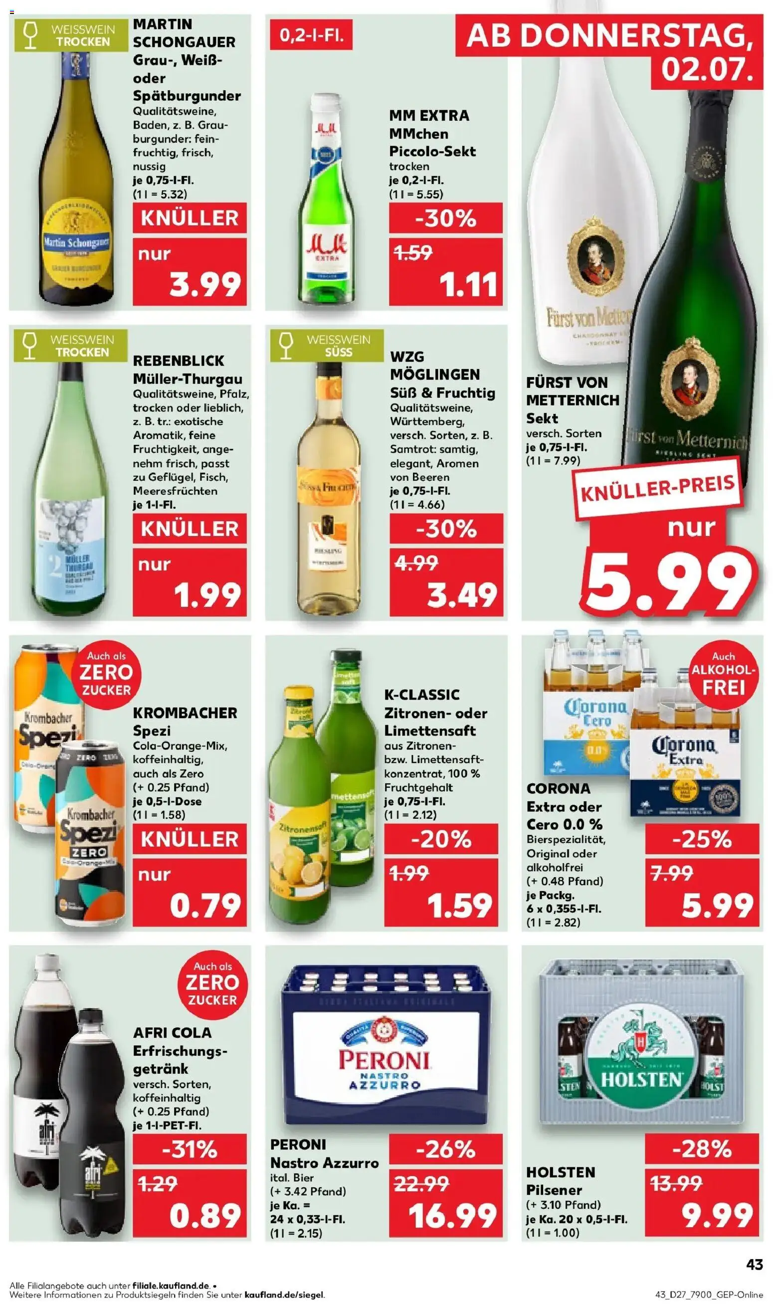 Kaufland Prospekt Troisdorf – gültig ab 29.06.2026 | Seite: 54 | Produkte: Bier, Weißwein, Krombacher, Zitronen